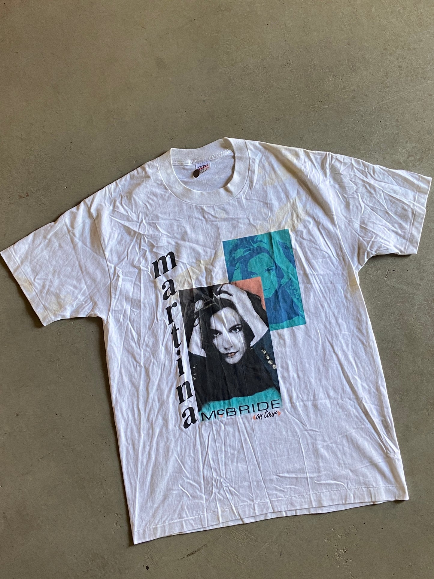 VTG Martina McBride The Time Has Come 1992 Tour Tee Sz L