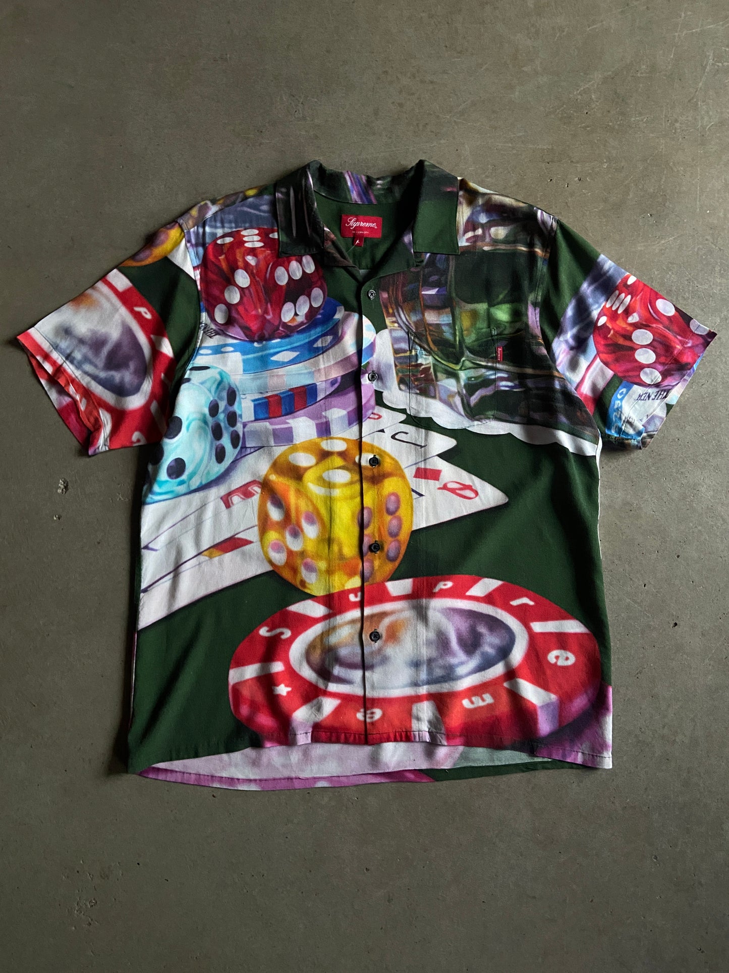 ラ*ン様 Supreme カジノ シャツグラフィック 半袖シャツ L Supreme Casino Rayon Shirt Supreme Casino Rayon Shirts