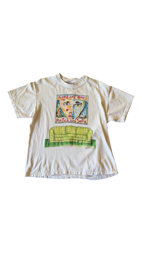VTG Fred Babb "Good Art Wont Match Your Sofa" Tee Sz M