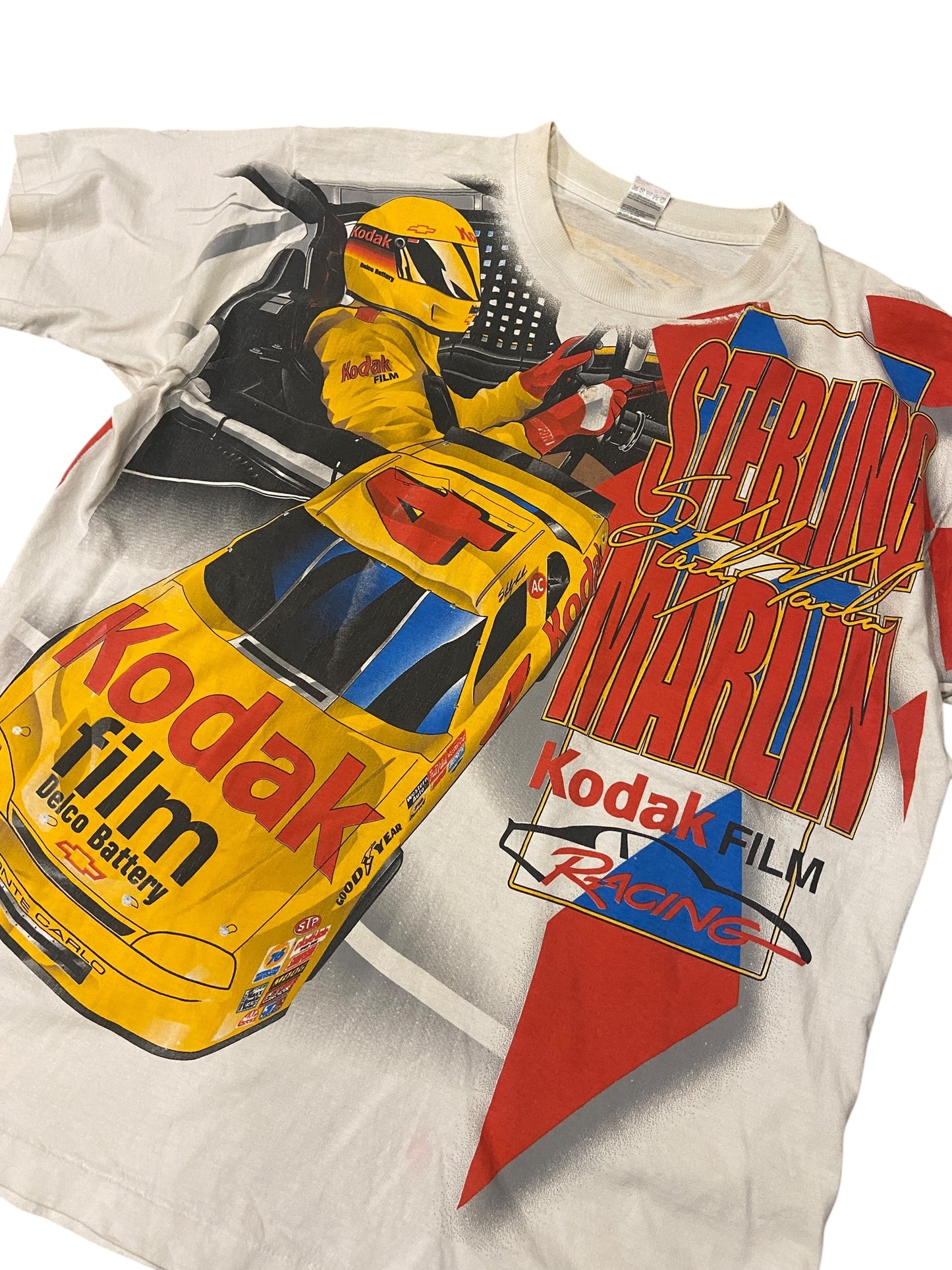 VTG Sterling Marlin Kodak Film Racing Tee Sz XL