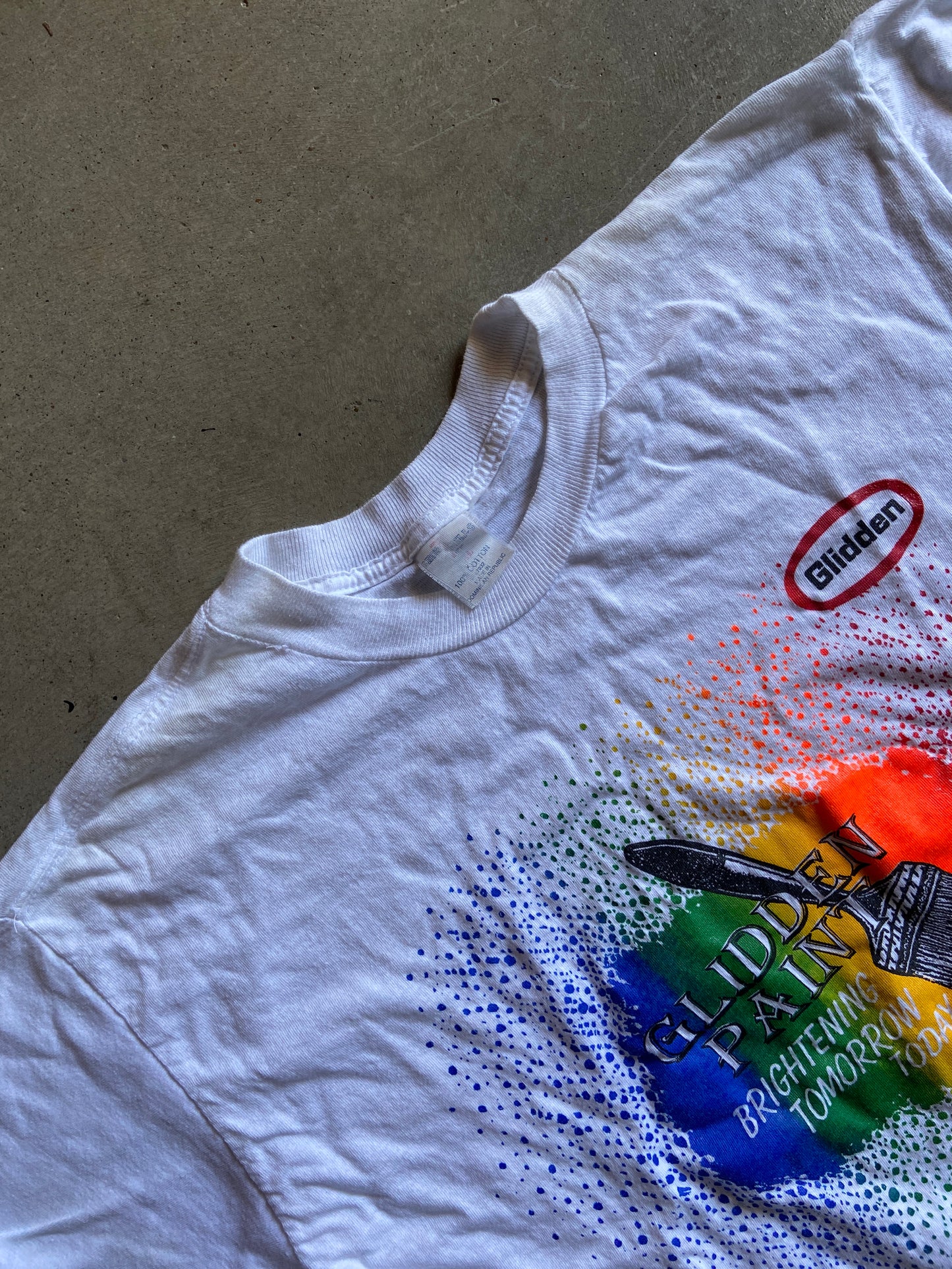 VTG 90s Glidden Paint Brush Tee Sz L