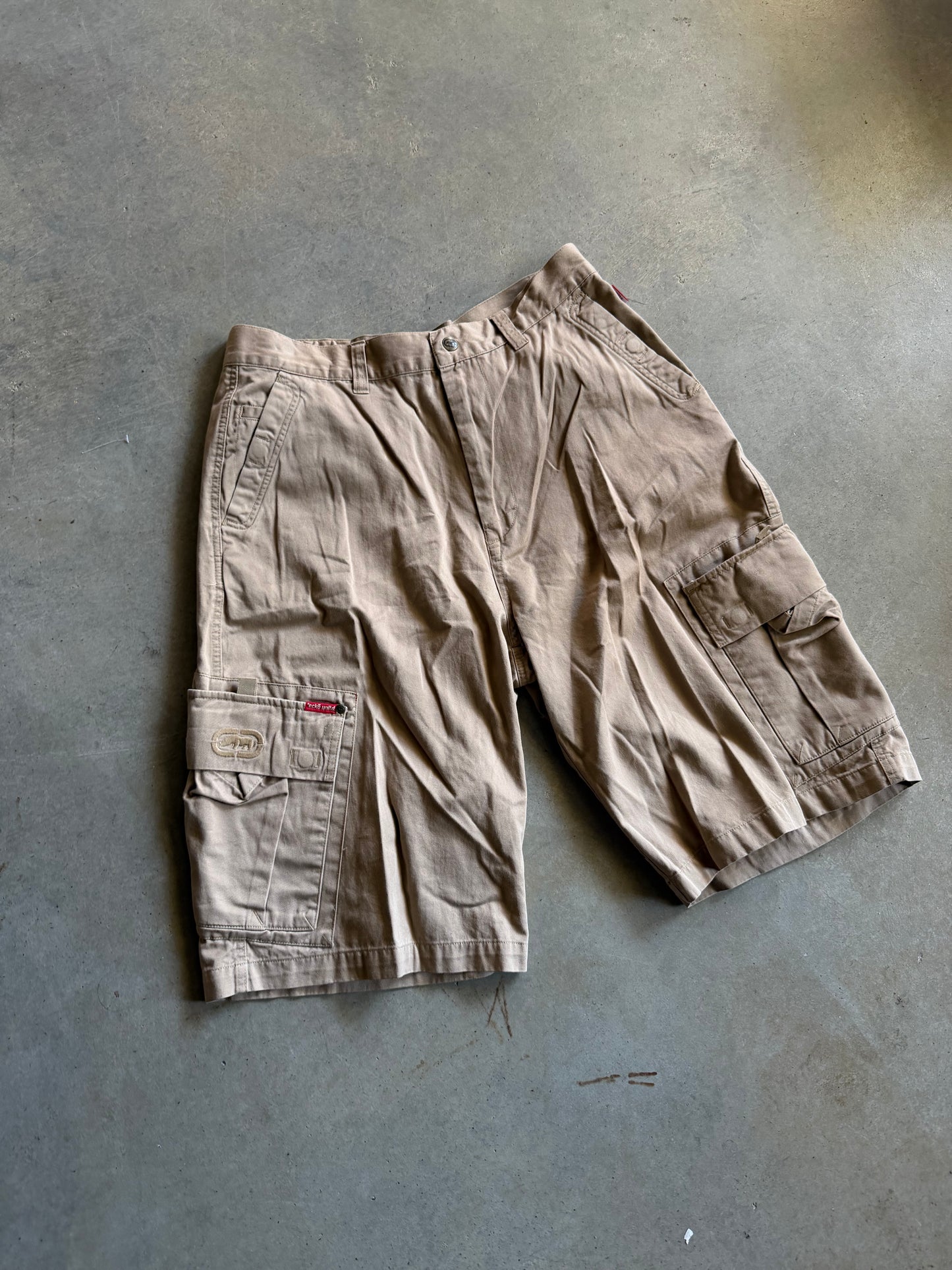 Y2K Extra Baggy Echo Cargo Shorts Sz 34