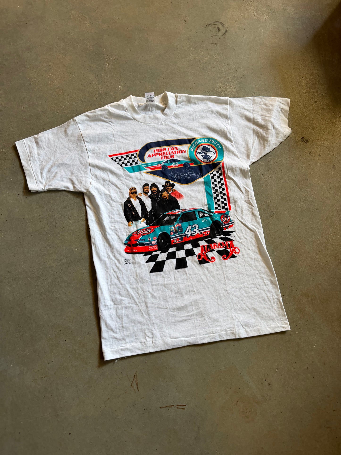VTG Alabama Richard Petty 1992 Tour Tee Sz L