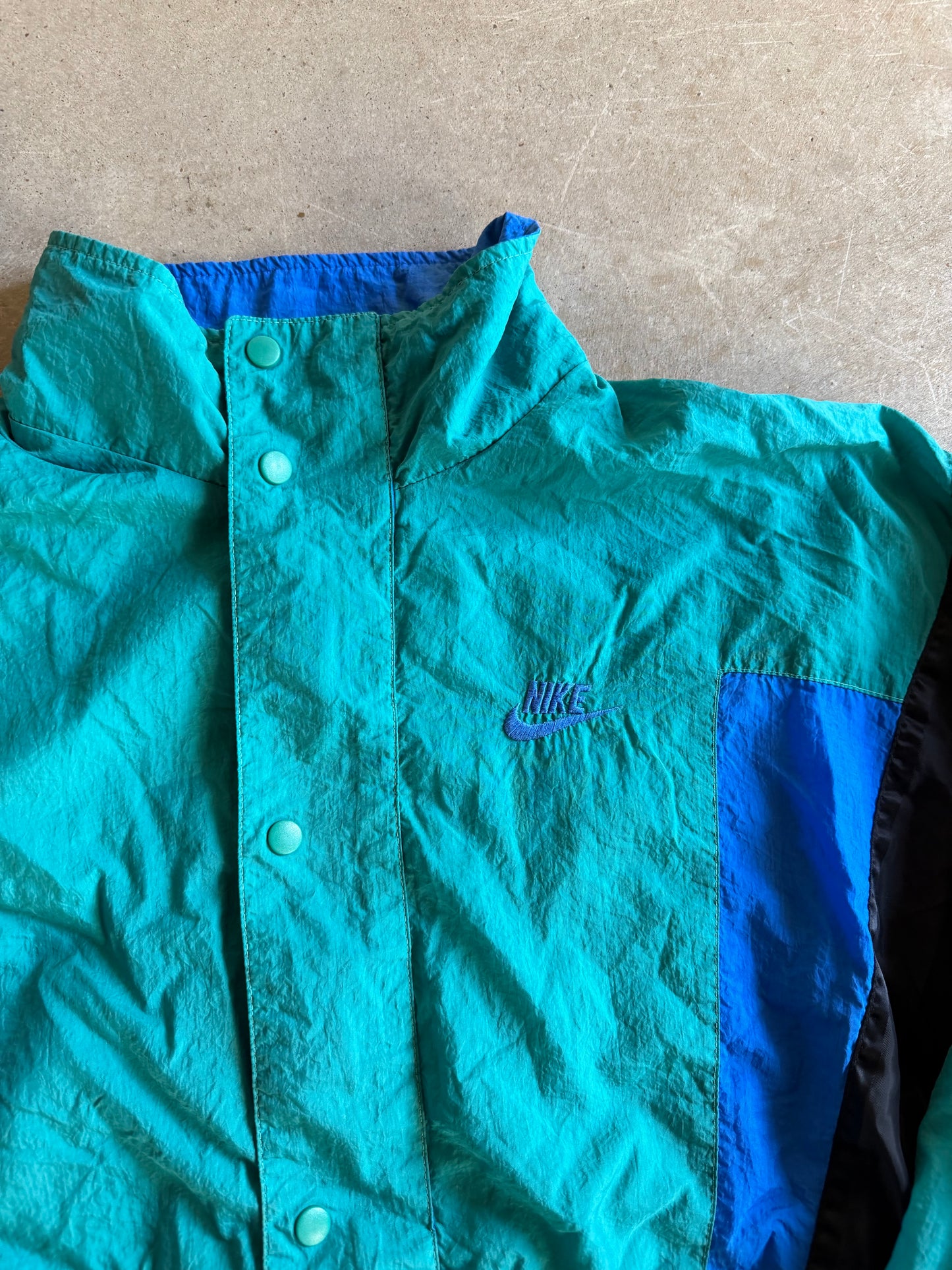 VTG Nike Blue/Teal Windbreaker Jacket Sz M