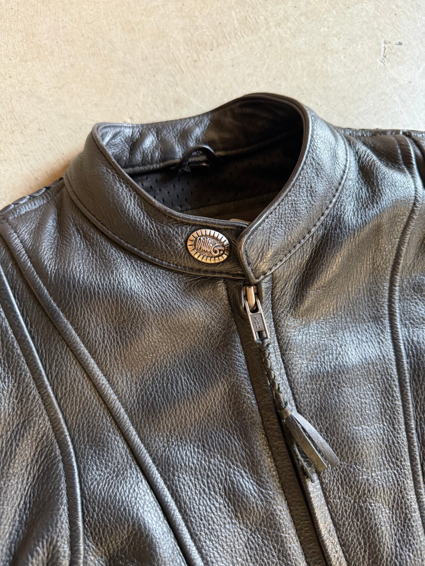 Harley Davidson Black Leather Jacket Sz XS
