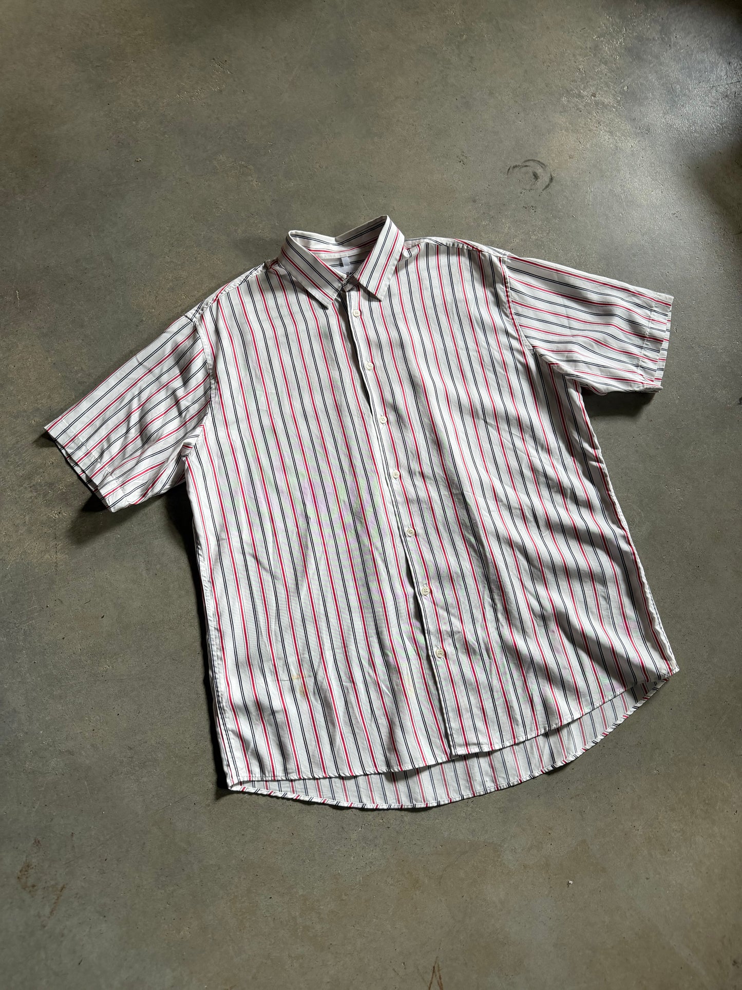 Soulland Stripe Button Up Shirt Sz M/L