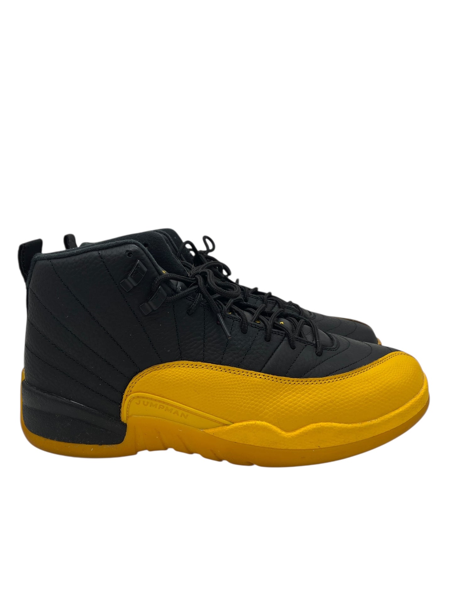 Preowned Jordan 12 Retro Black University Gold Sz 12M/13.5W
