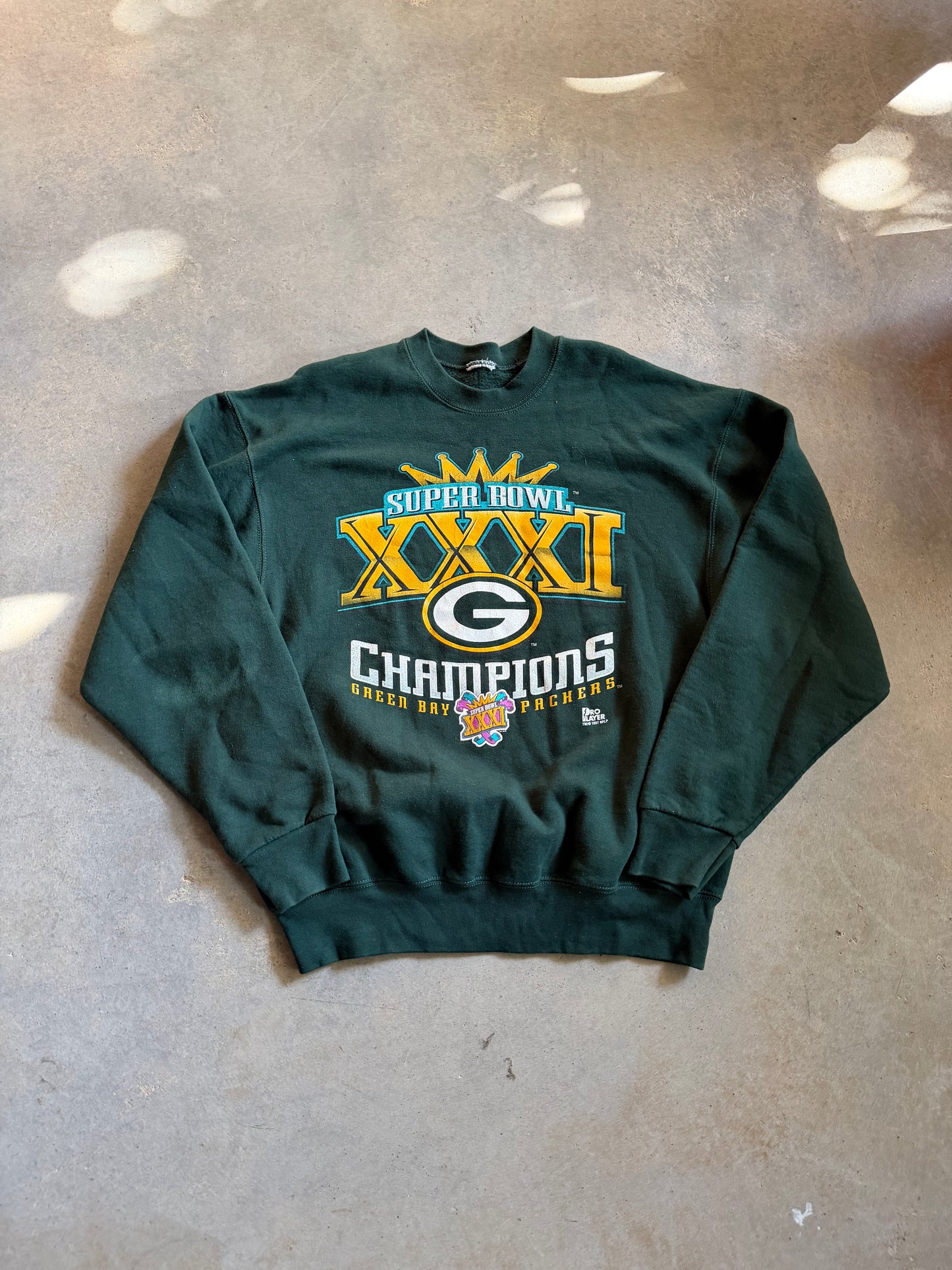 VTG Green Bay Packers Super Bowl 31 Champions Sweatshirt Sz XL