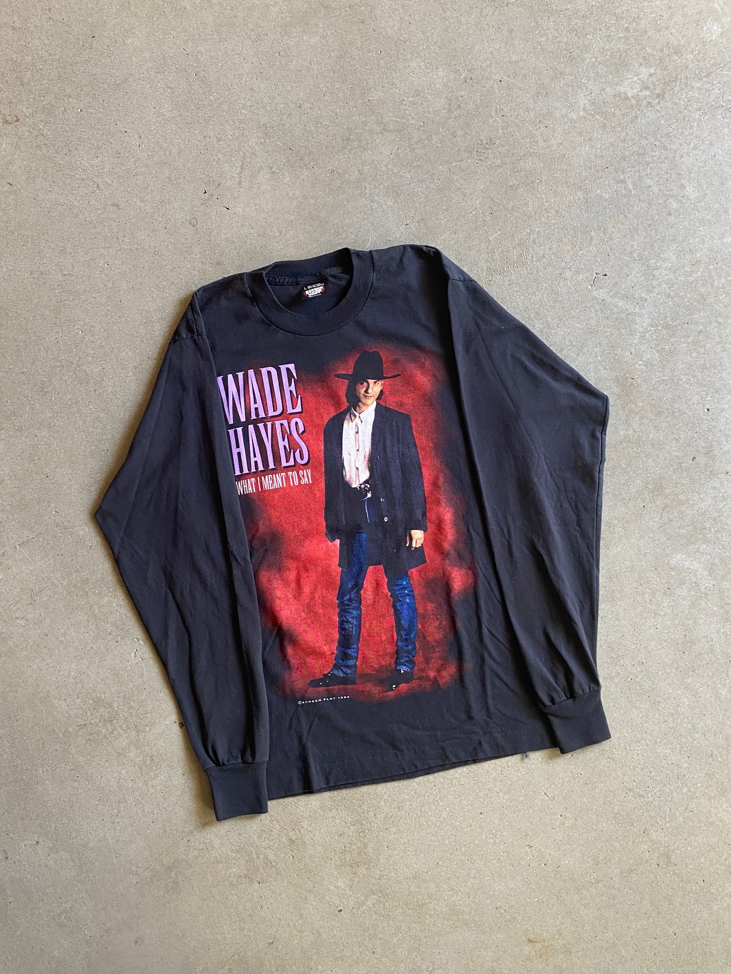 VTG Wade Hayes What I Meant To Say LS Tee Sz M