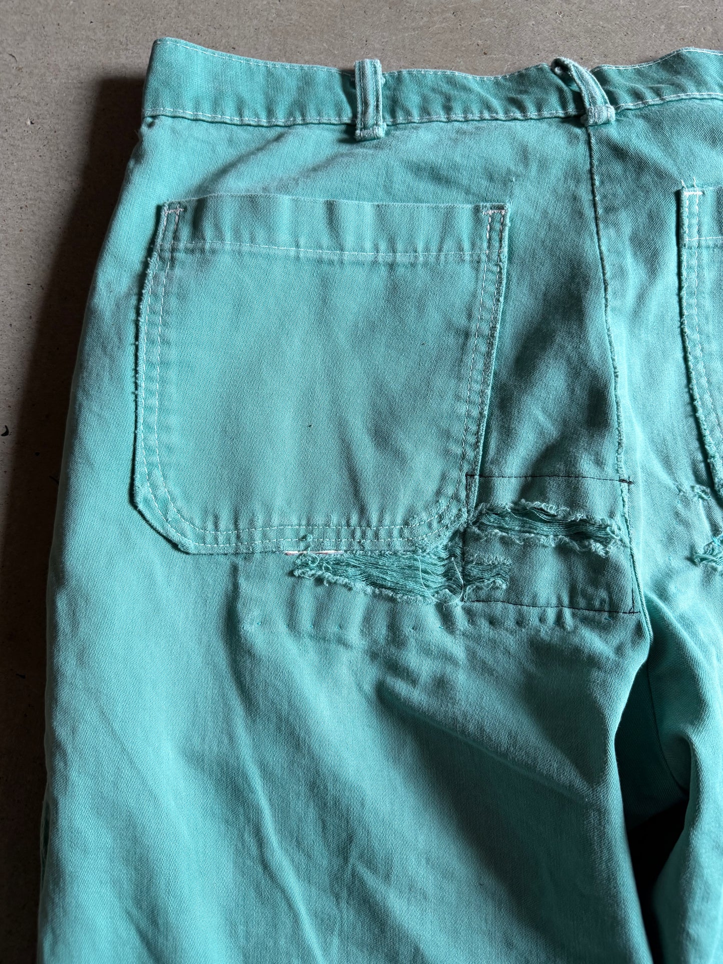 VTG Green Reworked 3 Big Arena Pants Sz 36x32