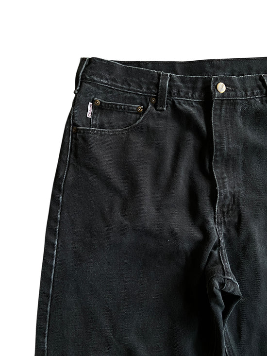 VTG Slightly Distressed Carhartt Black Jeans Sz 38x34