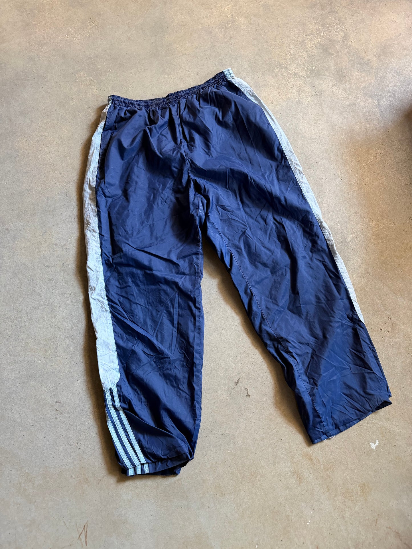 VTG Adidas Blue/Gray Track Pants Sz XL
