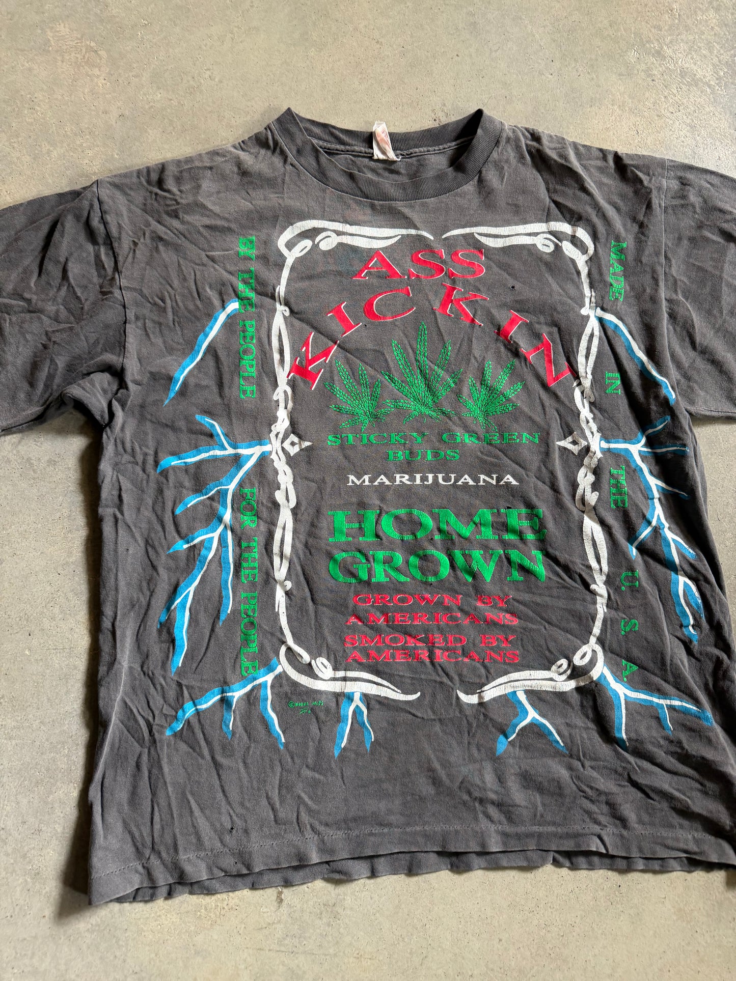 Marijuana Ass Kickin Home Grown Tee Sz XL
