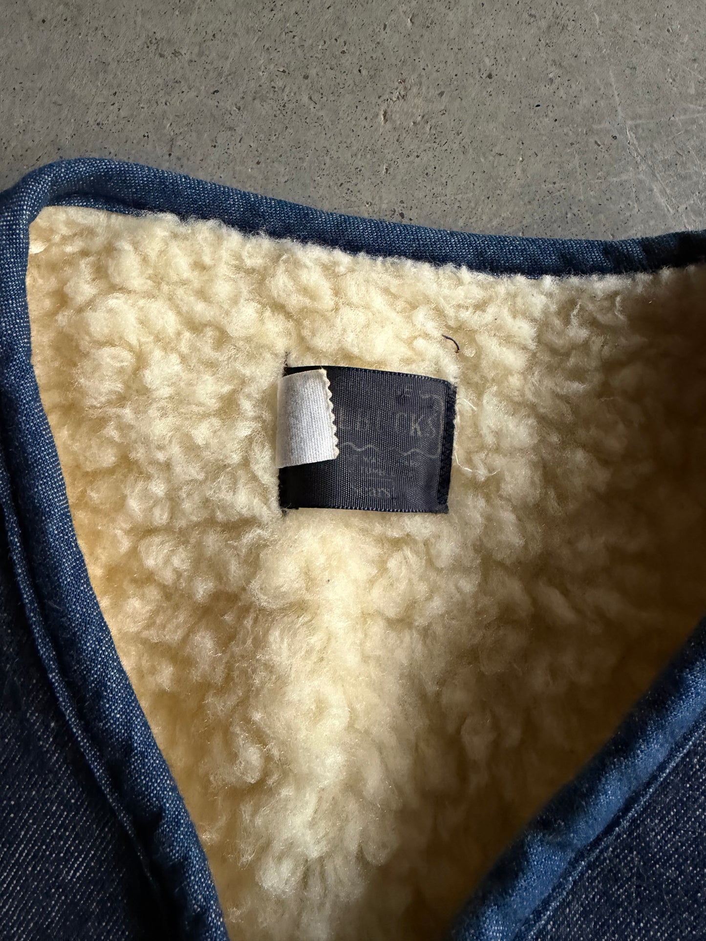 VTG Roebuck Denim Wool Vest Sz XL