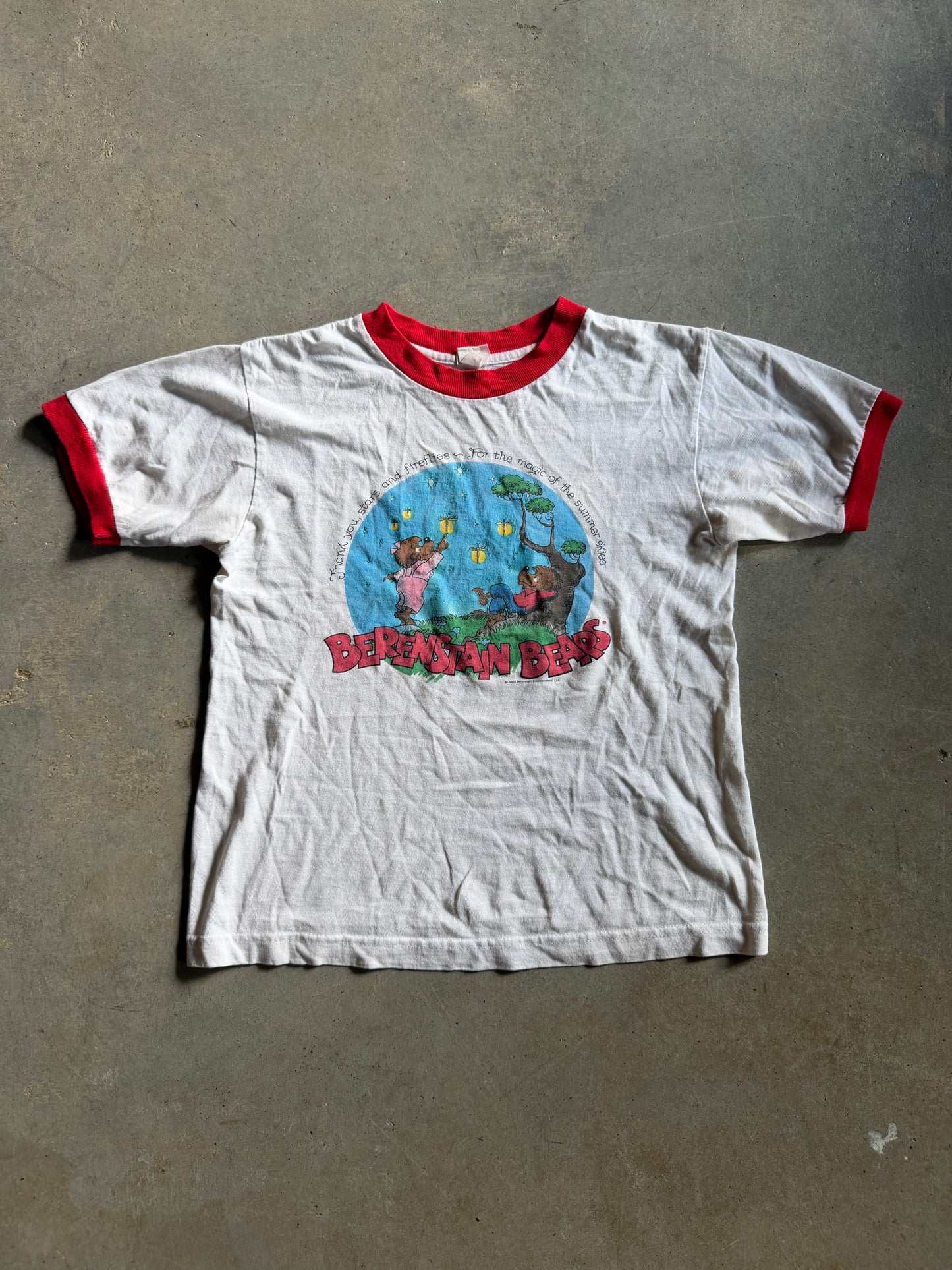 VTG Berenstain Bears Fireflies Baby Tee Sz XS
