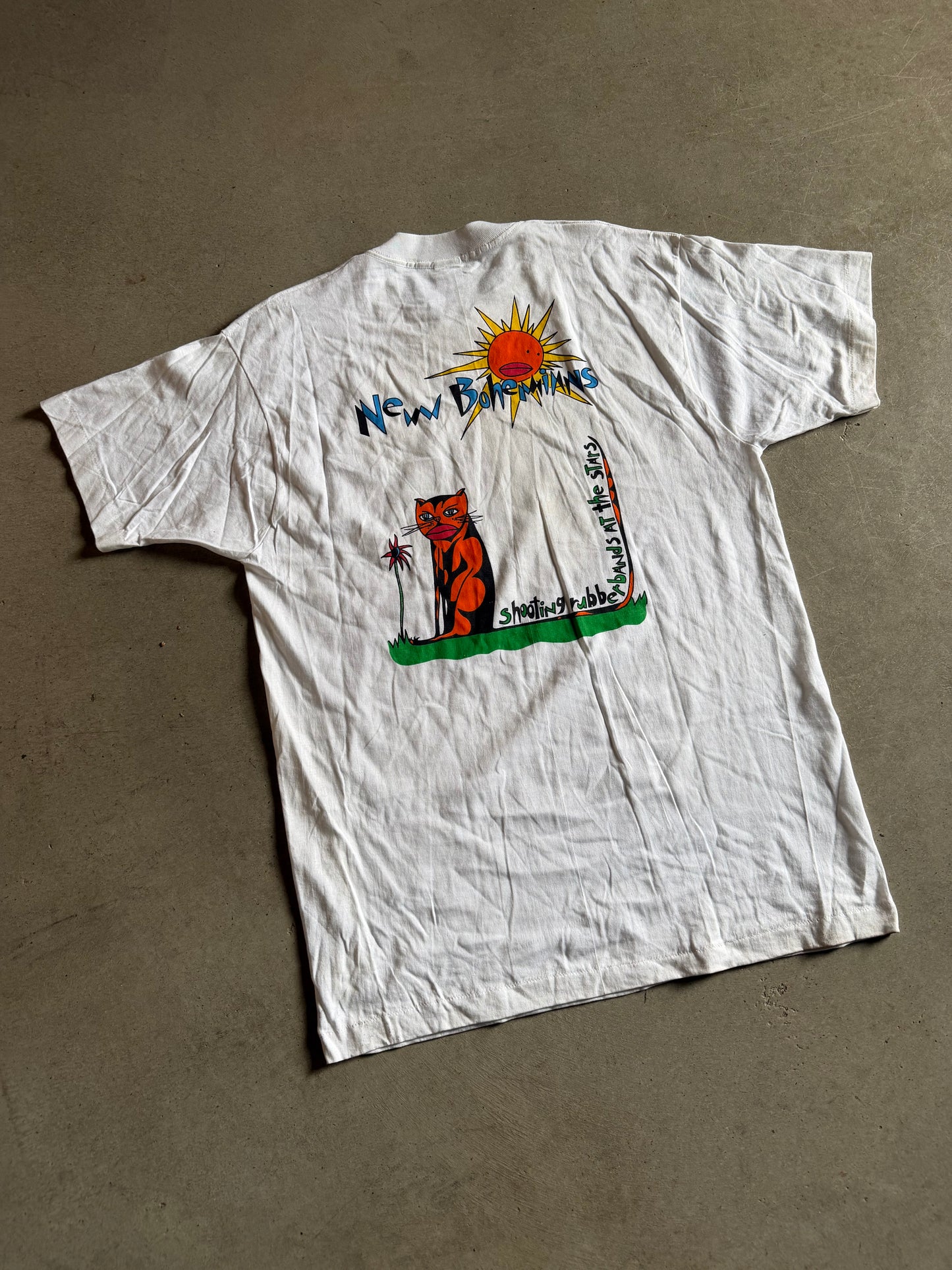 Vintage New Bohemians Shooting Rubbers  Stars Tee Sz XL