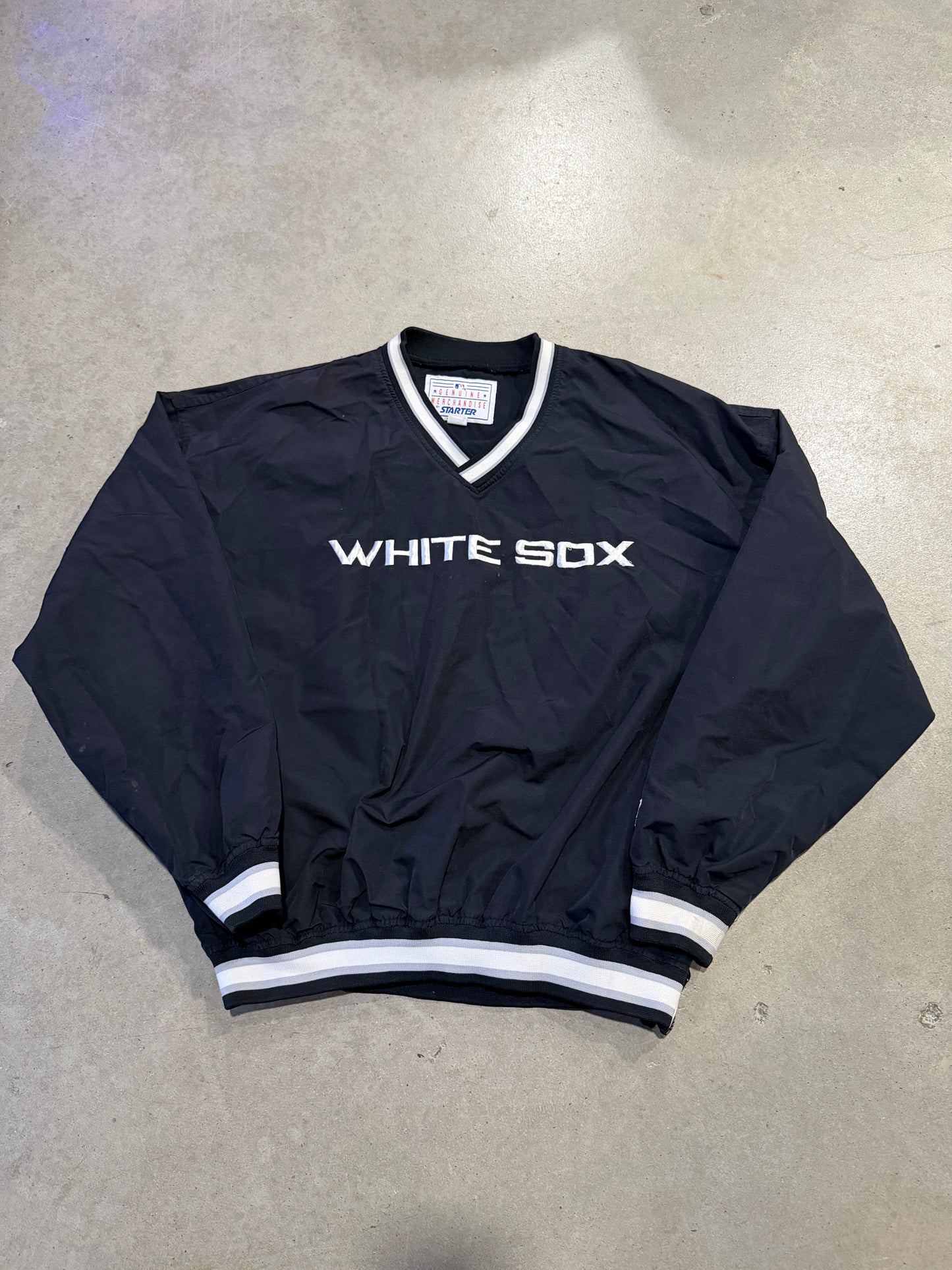VTG 90s Starter White Sox Pullover Jacket Sz XL