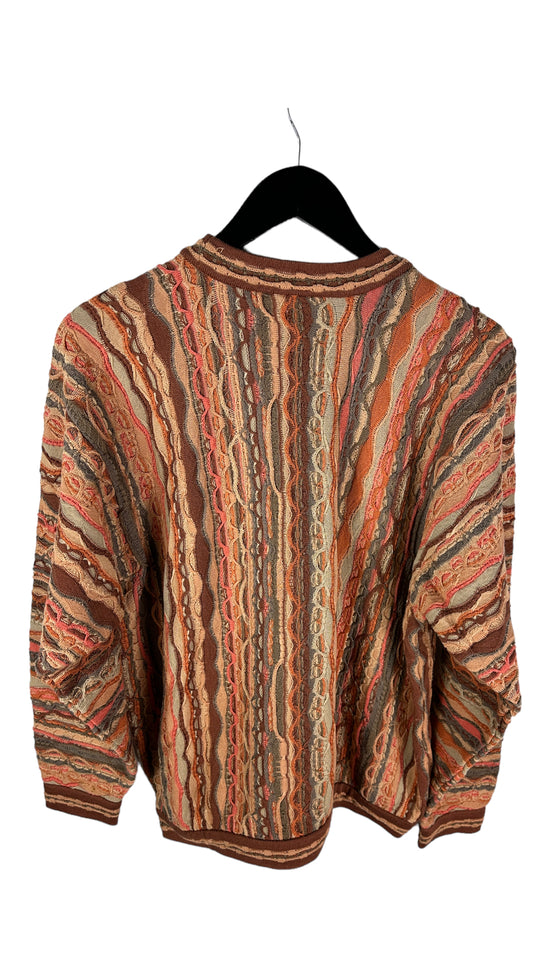 Load image into Gallery viewer, VTG Coogi Red Canyon 3D Embroidery Sweater Sz Med
