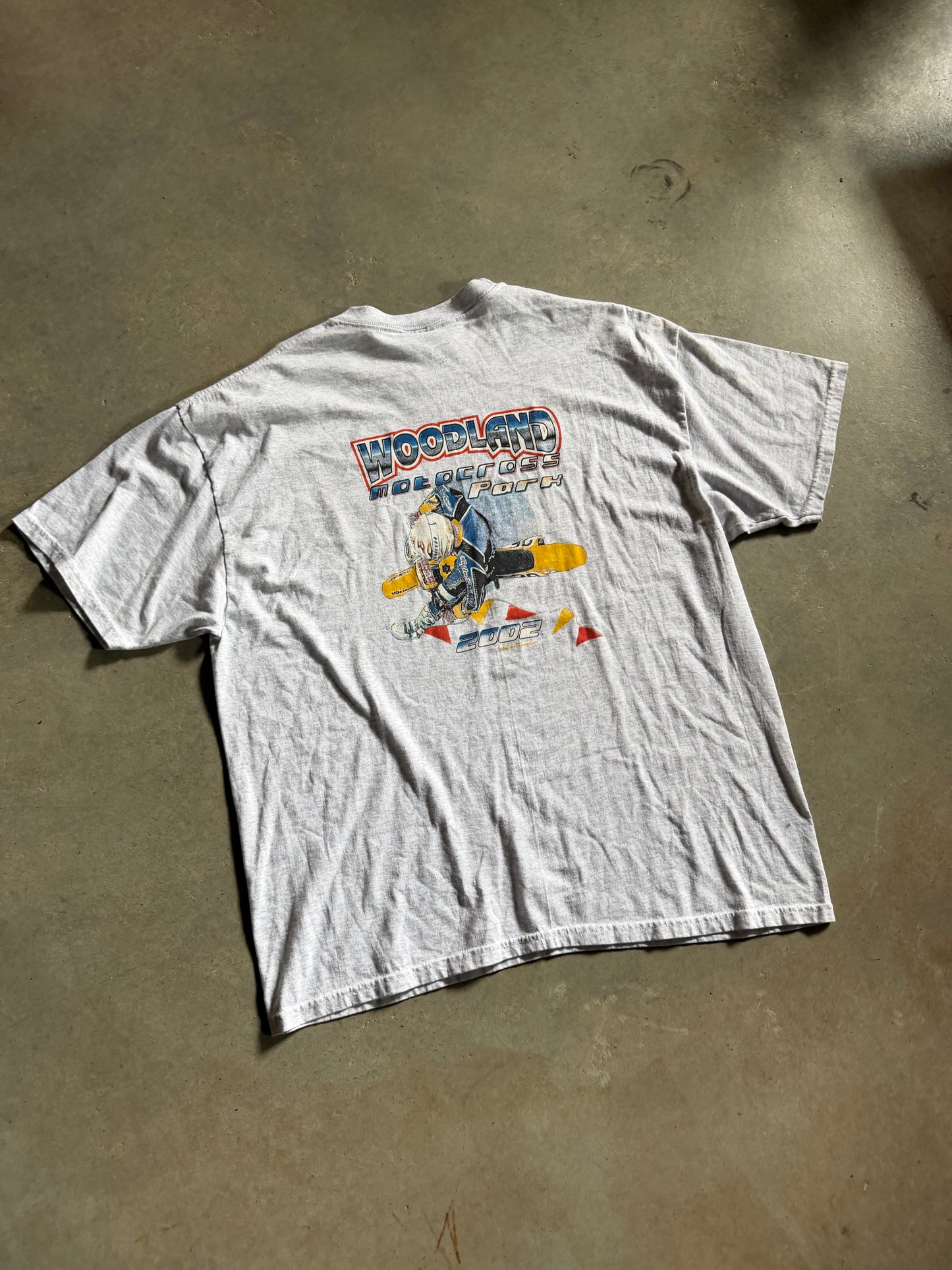 VTG 2002 Woodland Motocross Park Motorbike Tee Sz L