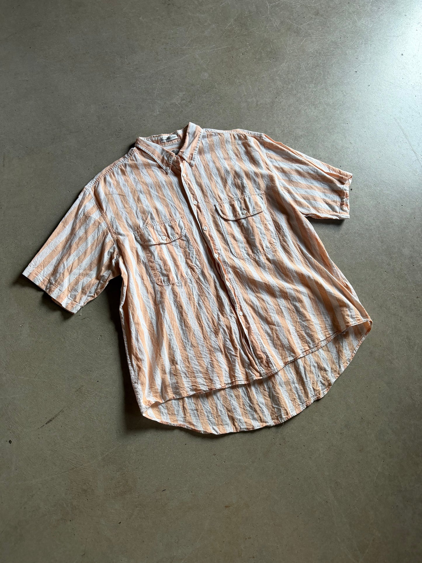 VTG Levi's Diamond Label Striped S/S Button Up Sz XL