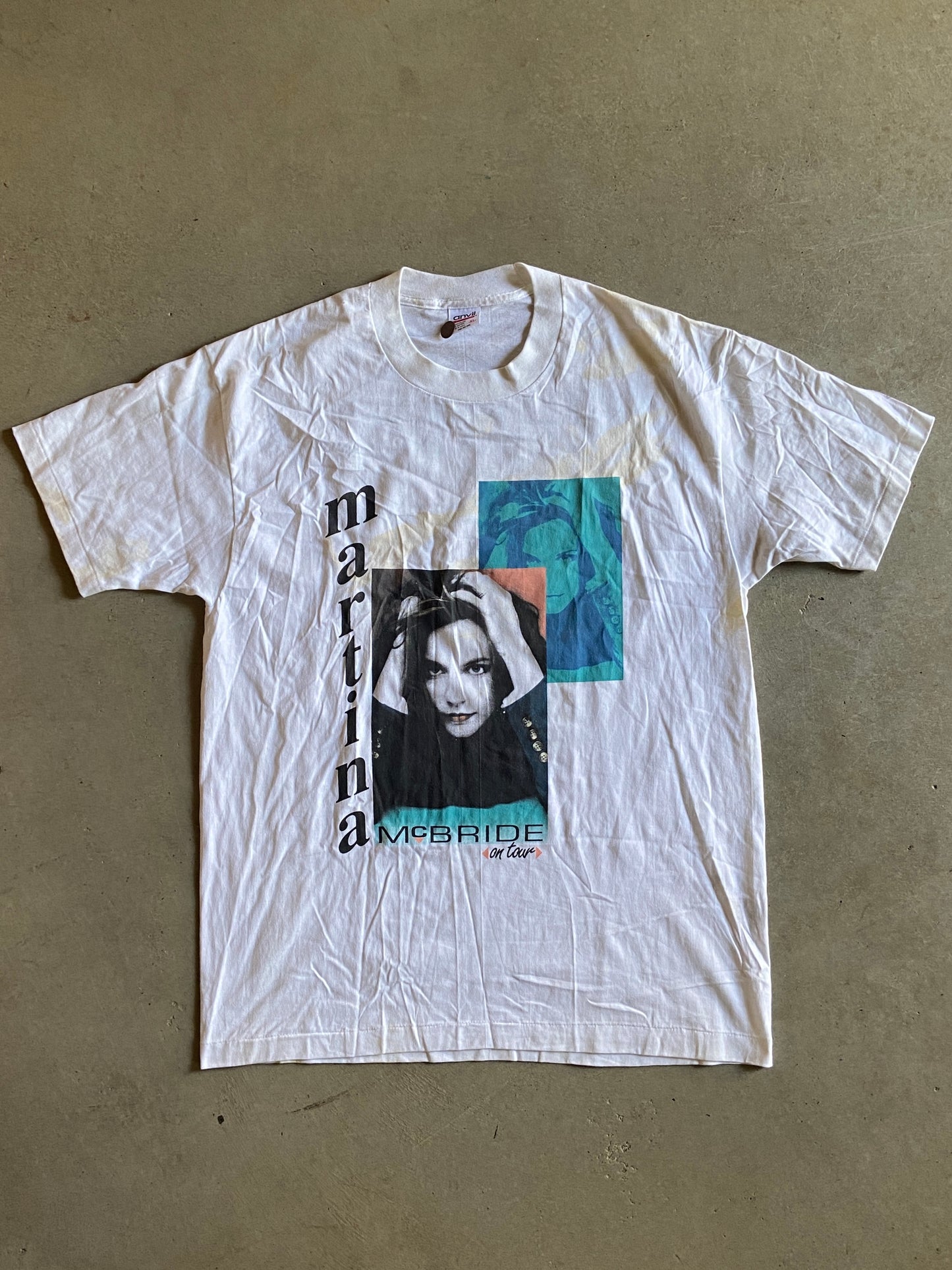 VTG Martina McBride The Time Has Come 1992 Tour Tee Sz L