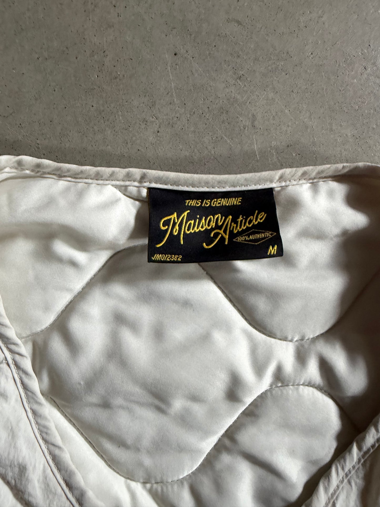 Maison Article Cream Vest Sz M