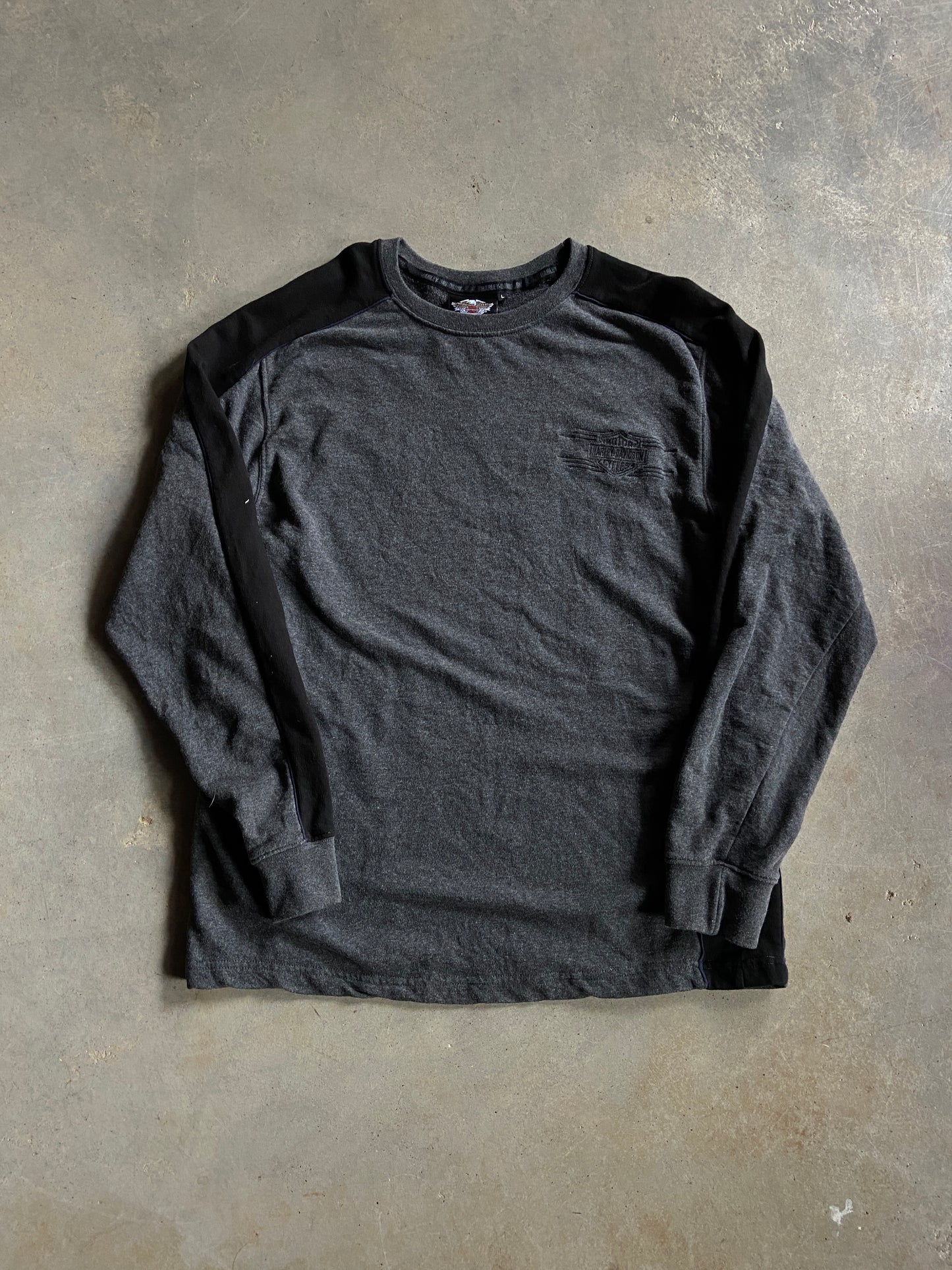Harley Davidson Gray/Black Sweatshirt Sz L