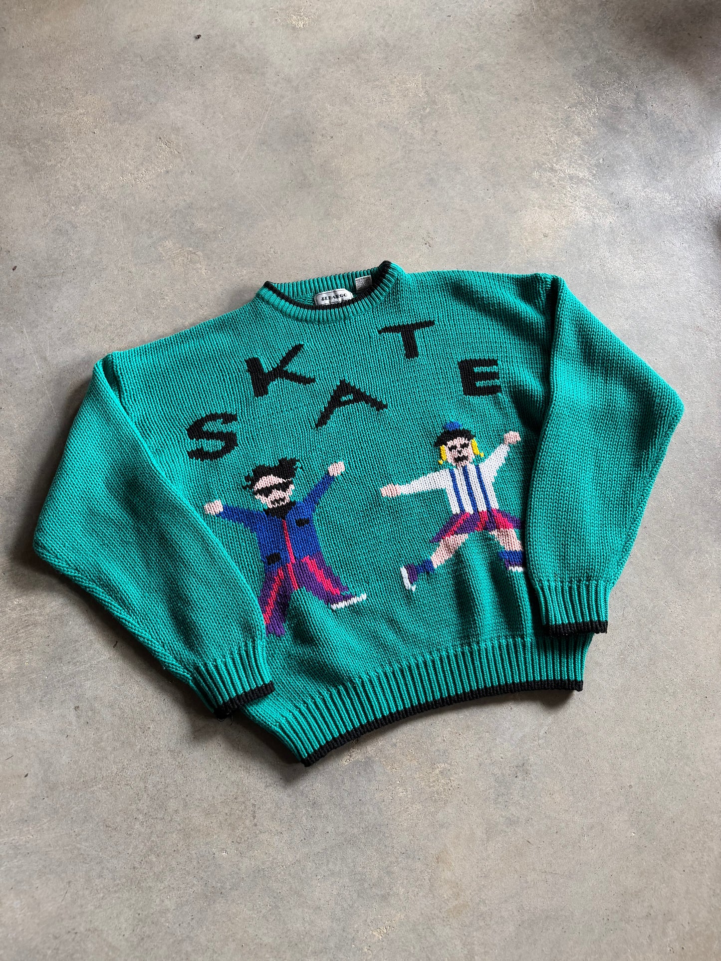 VTG "Skate" Knit Sweater Sz L
