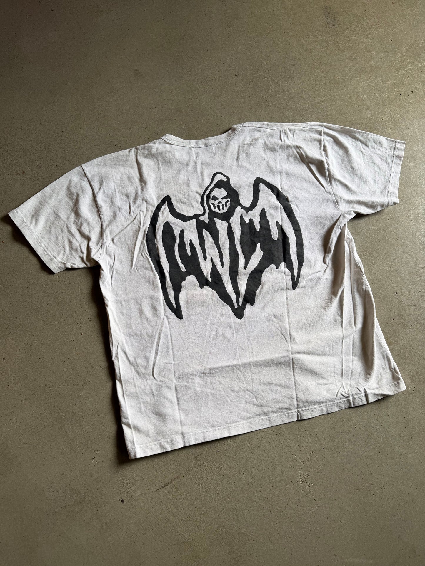 Warren Lotas Big Logo Cream Tee Sz 2XL