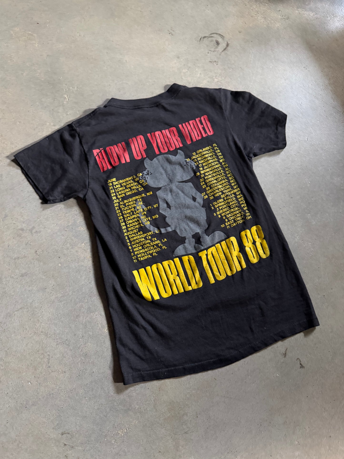 VTG AC/DC Blow Up Your Mind World Tour 1988 Tee Sz S