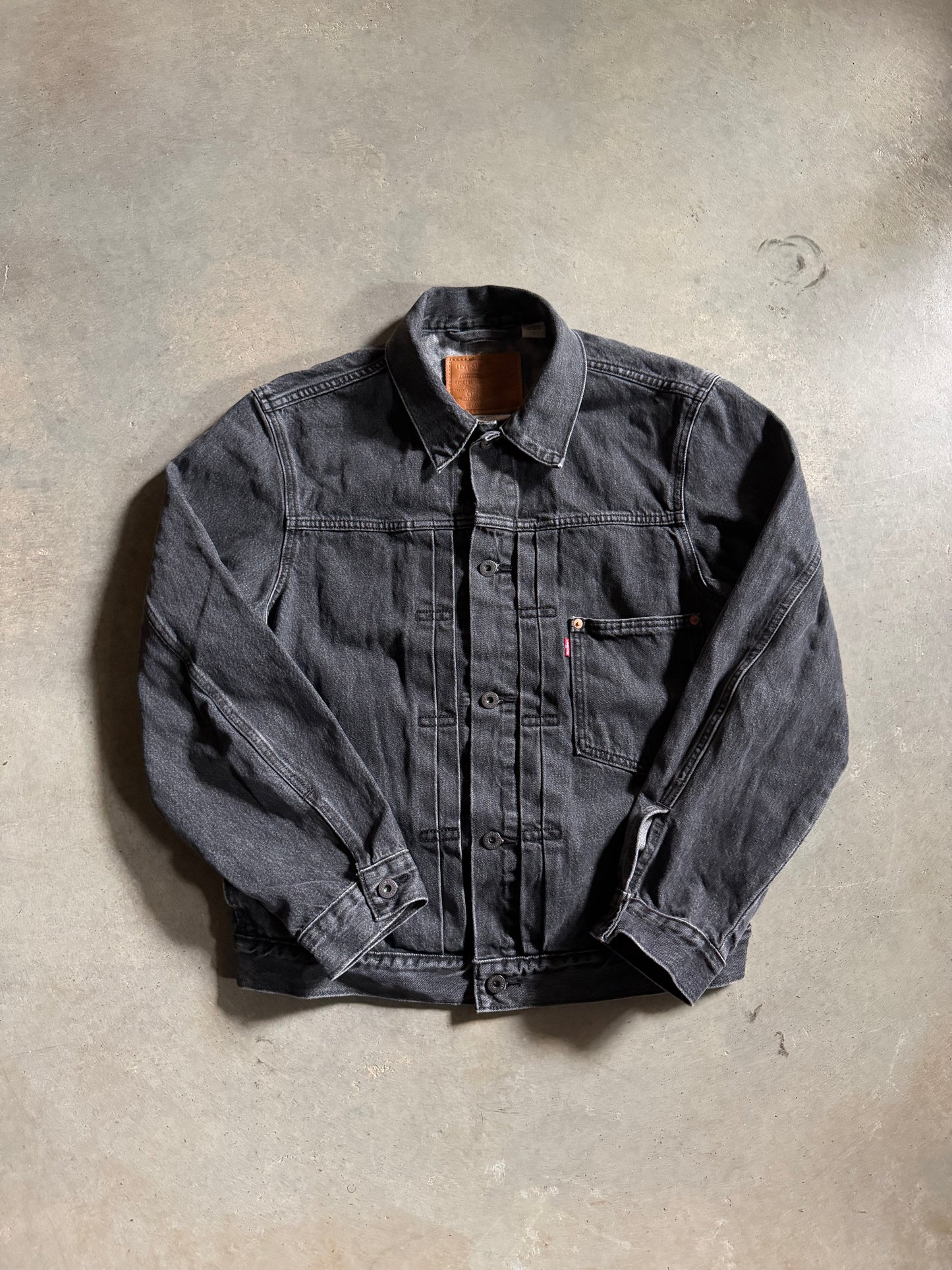 Levis Black Denim Type 2 Jacket Sz M