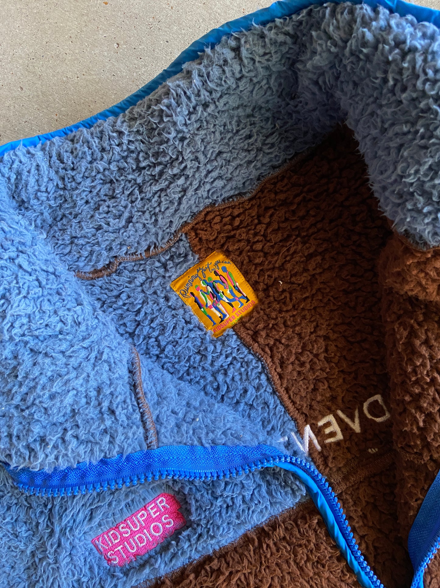 Kidsuper Studios Multicolor Fleece Jacket Sz XL