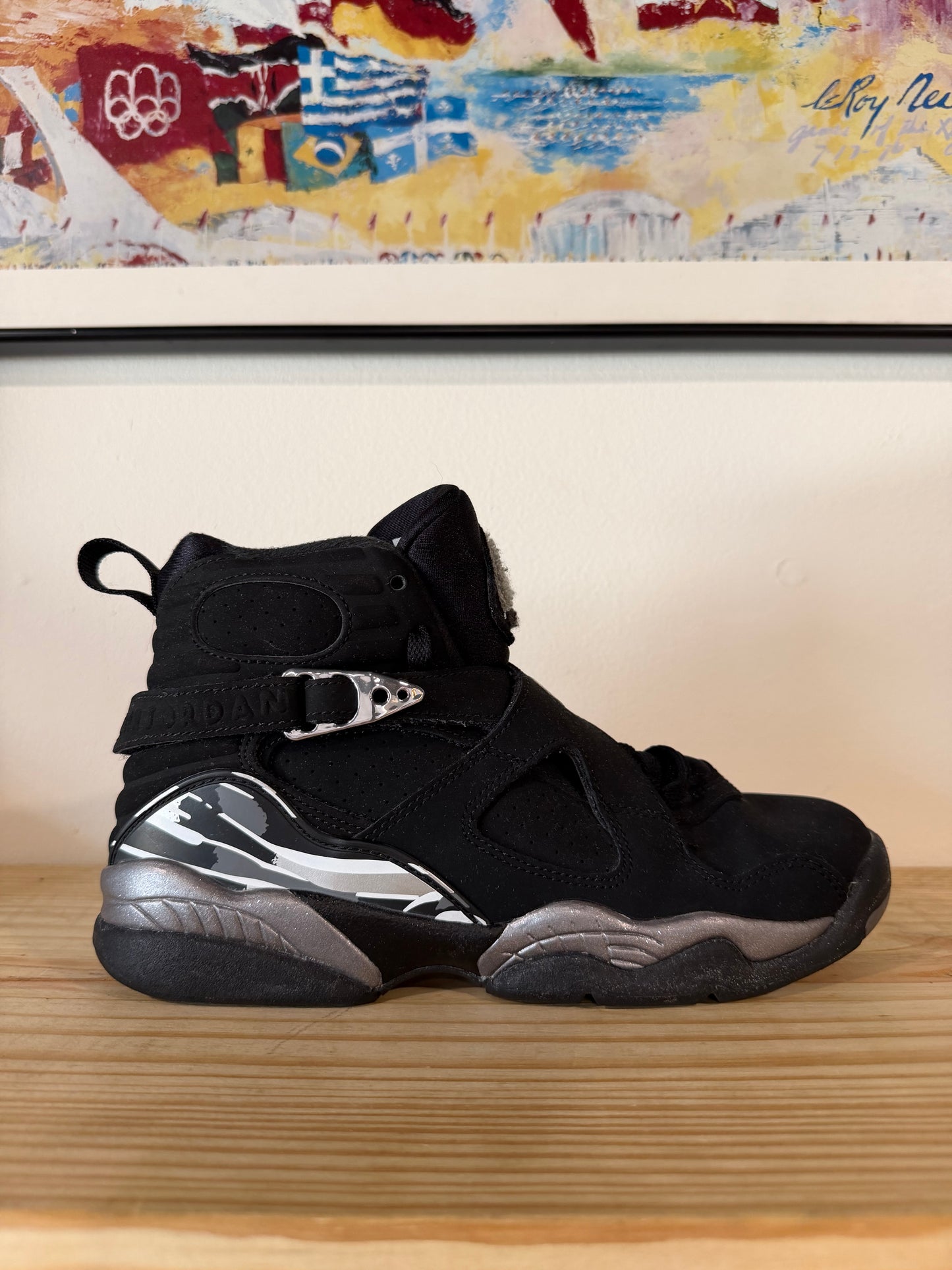 Preowned Jordan 8 Retro Chrome (2015) (GS) Sz 5.5Y