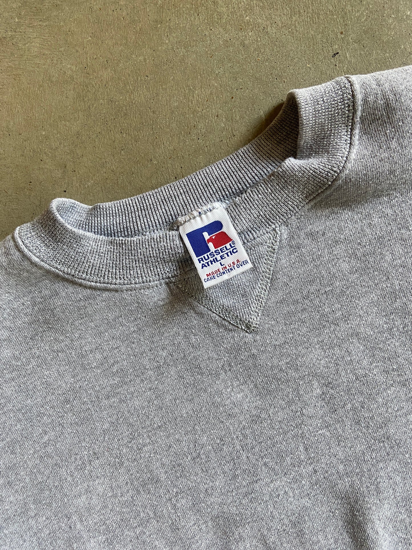 VTG Russell Athletic Grey Sweater Sz L