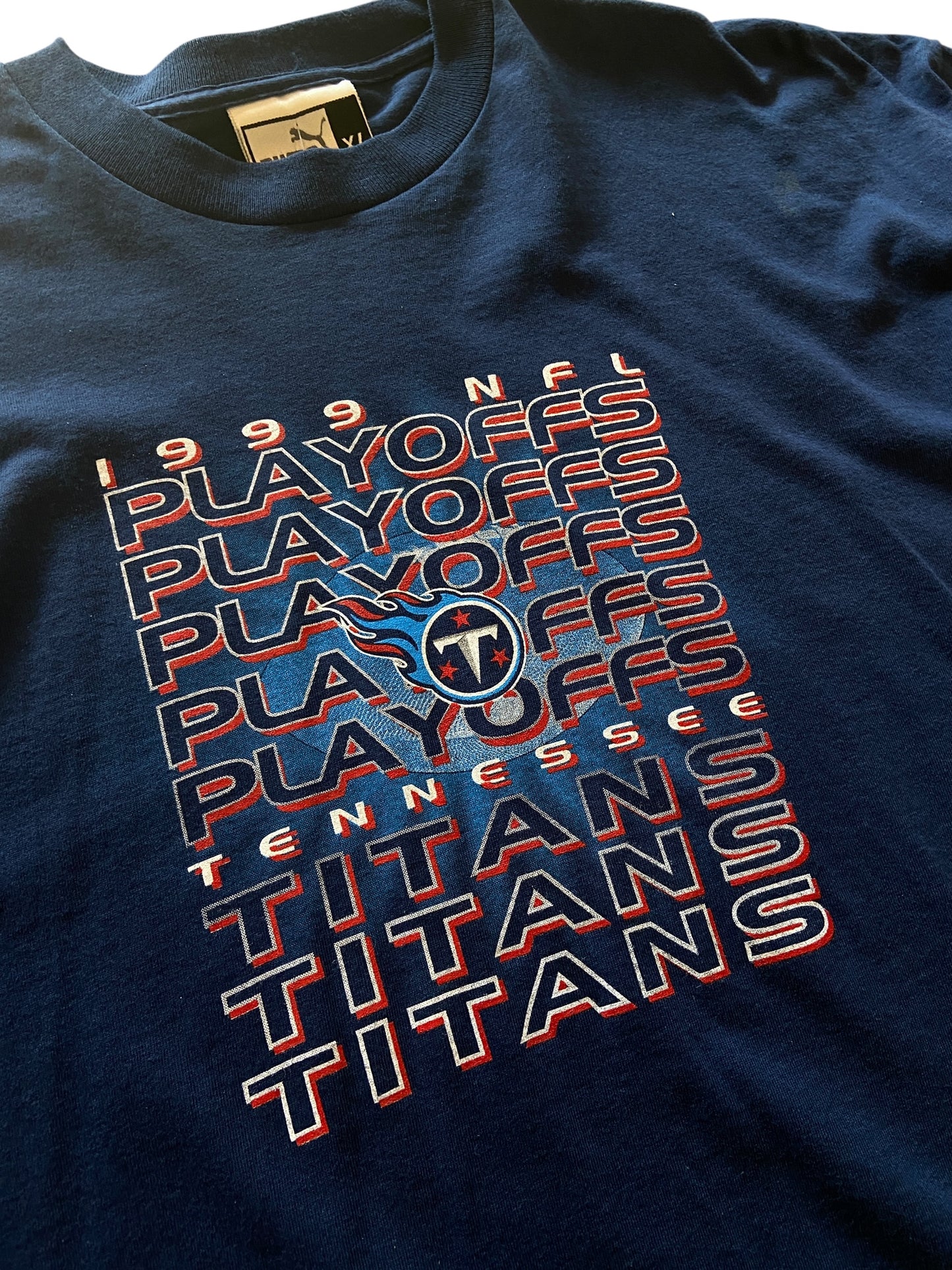 VTG 1999 Playoff Titans Tee Sz XL