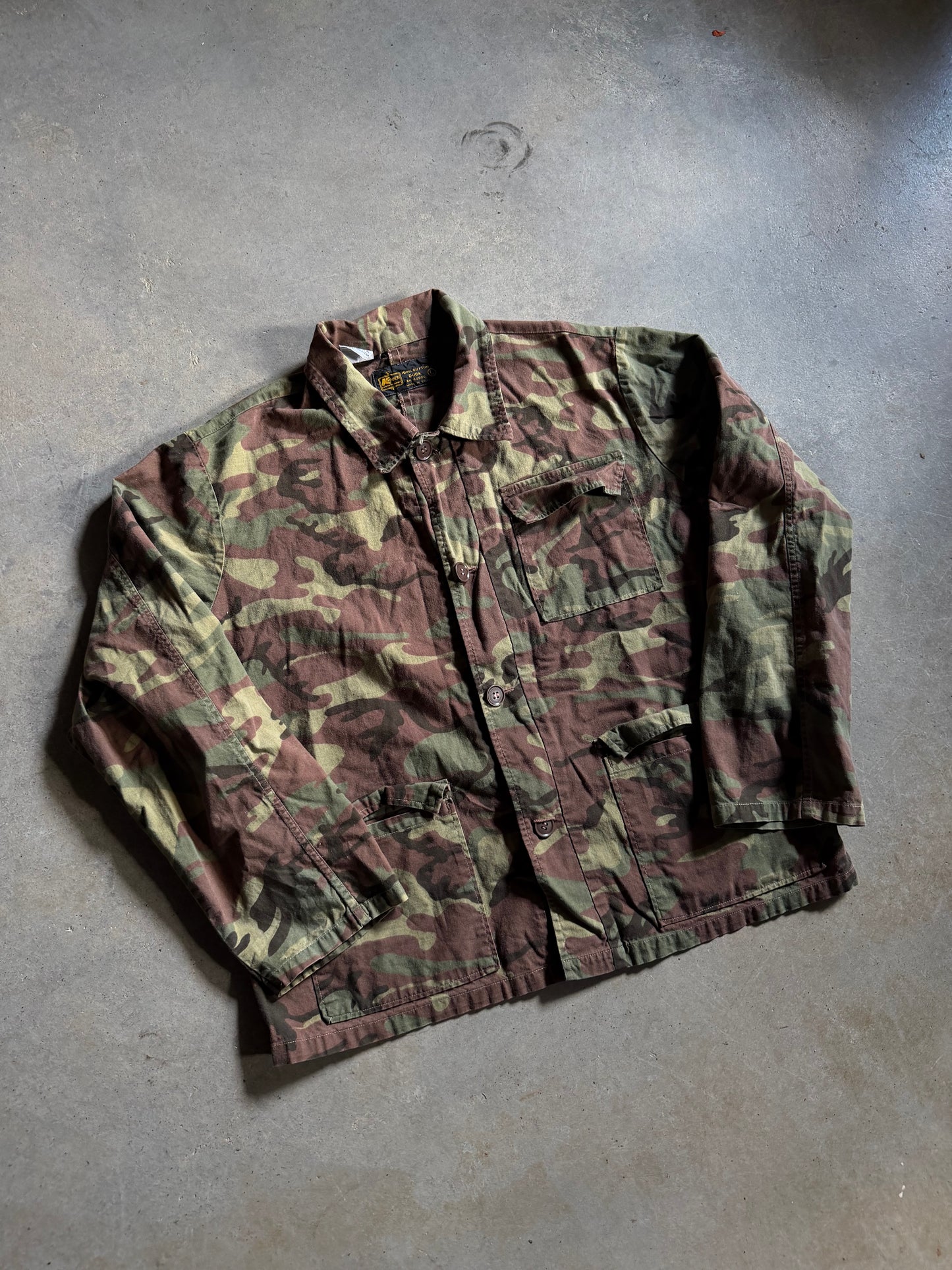 VTG Kmart Camo Button Up Shirt Sz L
