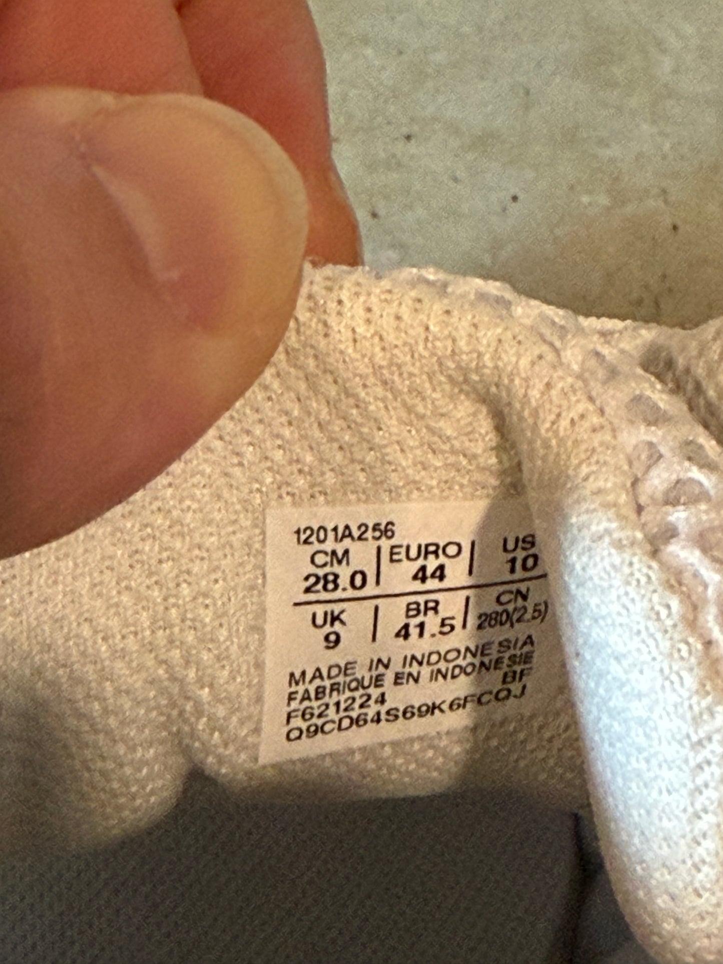 Preowned ASICS Gel-1130 White Cloud Grey Sz 10M/11.5W