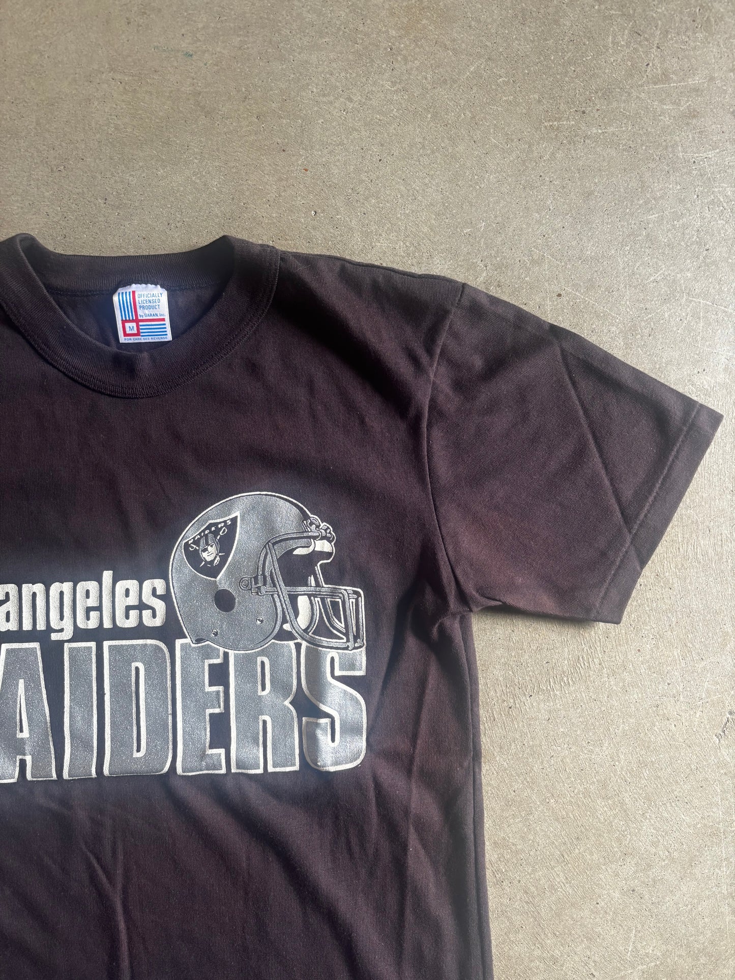VTG Los Angeles Raiders Garan Font Tee Sz S/M