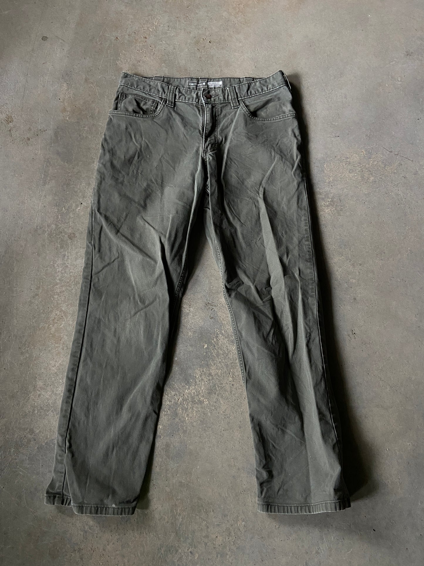 Carhartt Olive Work Pants Sz 32x30