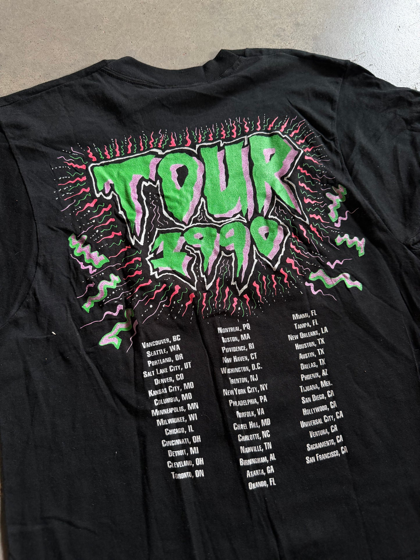 VTG The Cramps 1990 Tour Tee Sz M