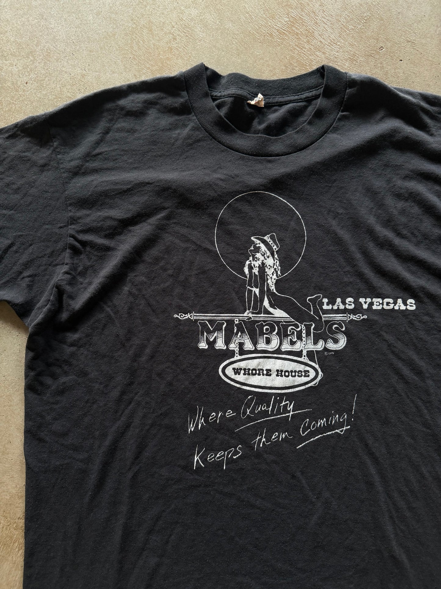 VTG Mabels Whore House Las Vegas Tee Sz L
