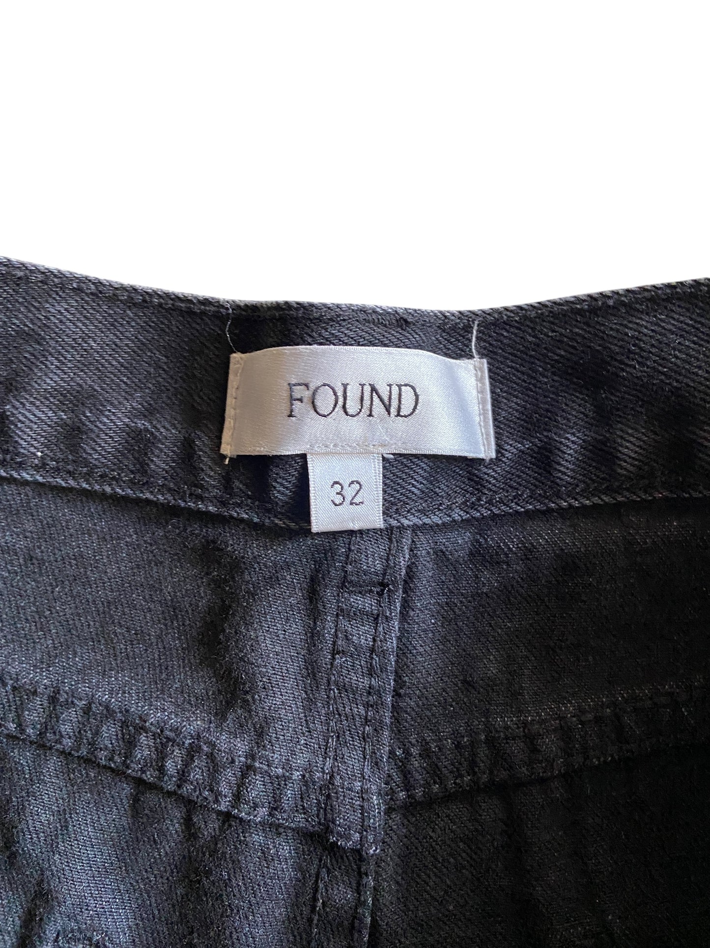 Found Black Denim Baggy Jeans Sz 33x31