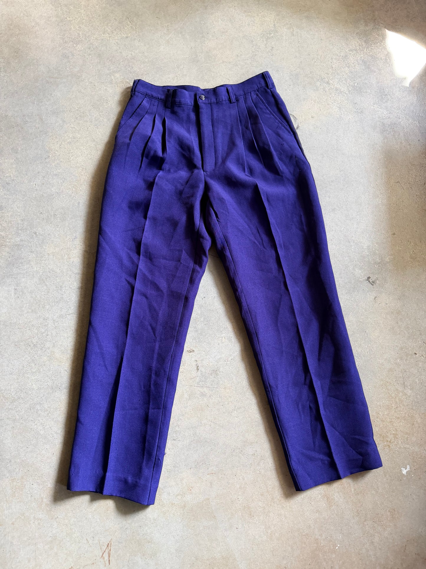 VTG Montique Purple Dress Pants Sz 34x32