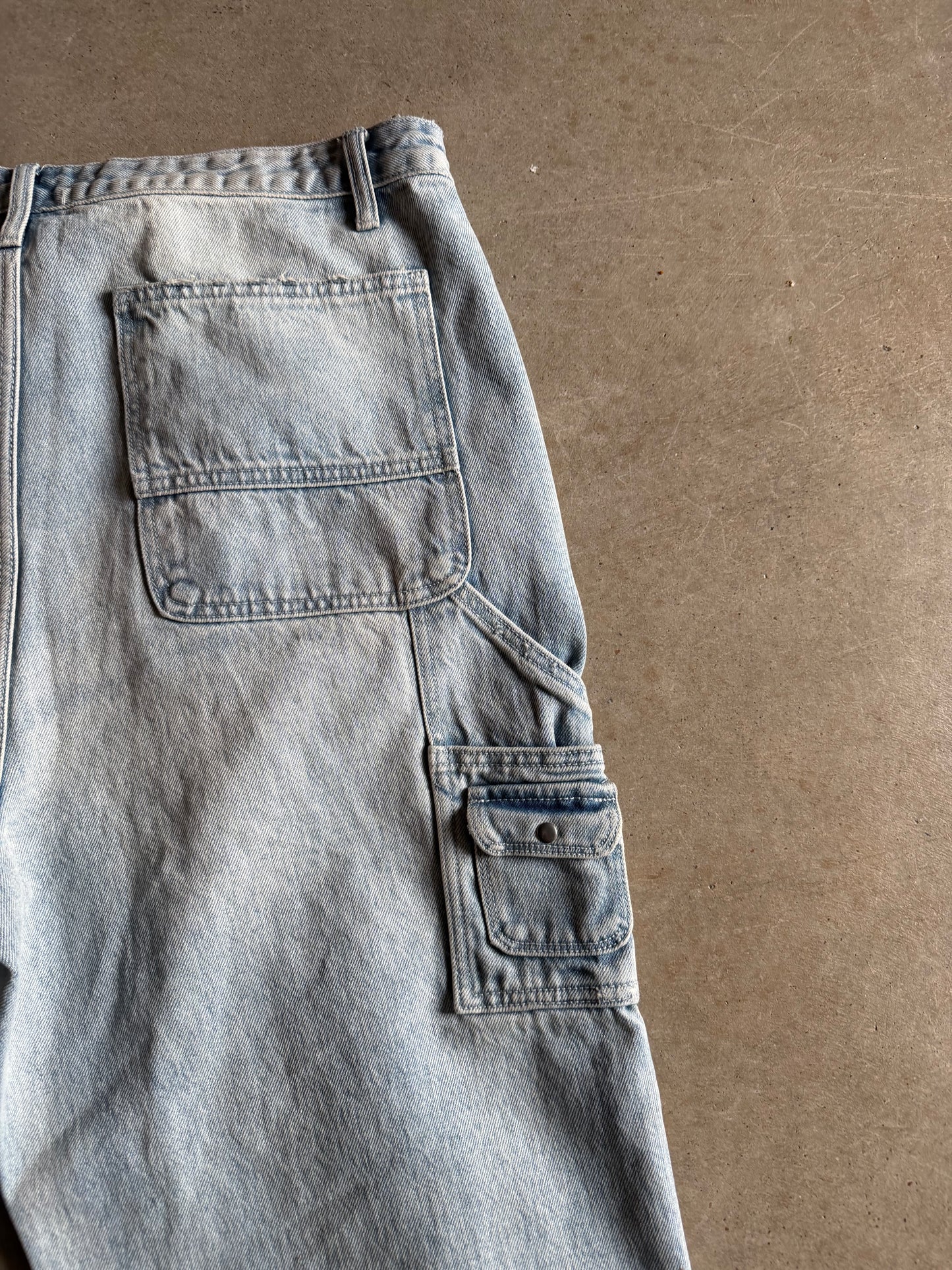 Elwood Light Wash Double Knee Denim Jeans Sz 36x32