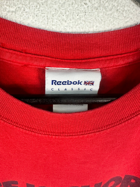 Load image into Gallery viewer, VTG Reebok Classics Pull Hard Graphic Tee Sz L
