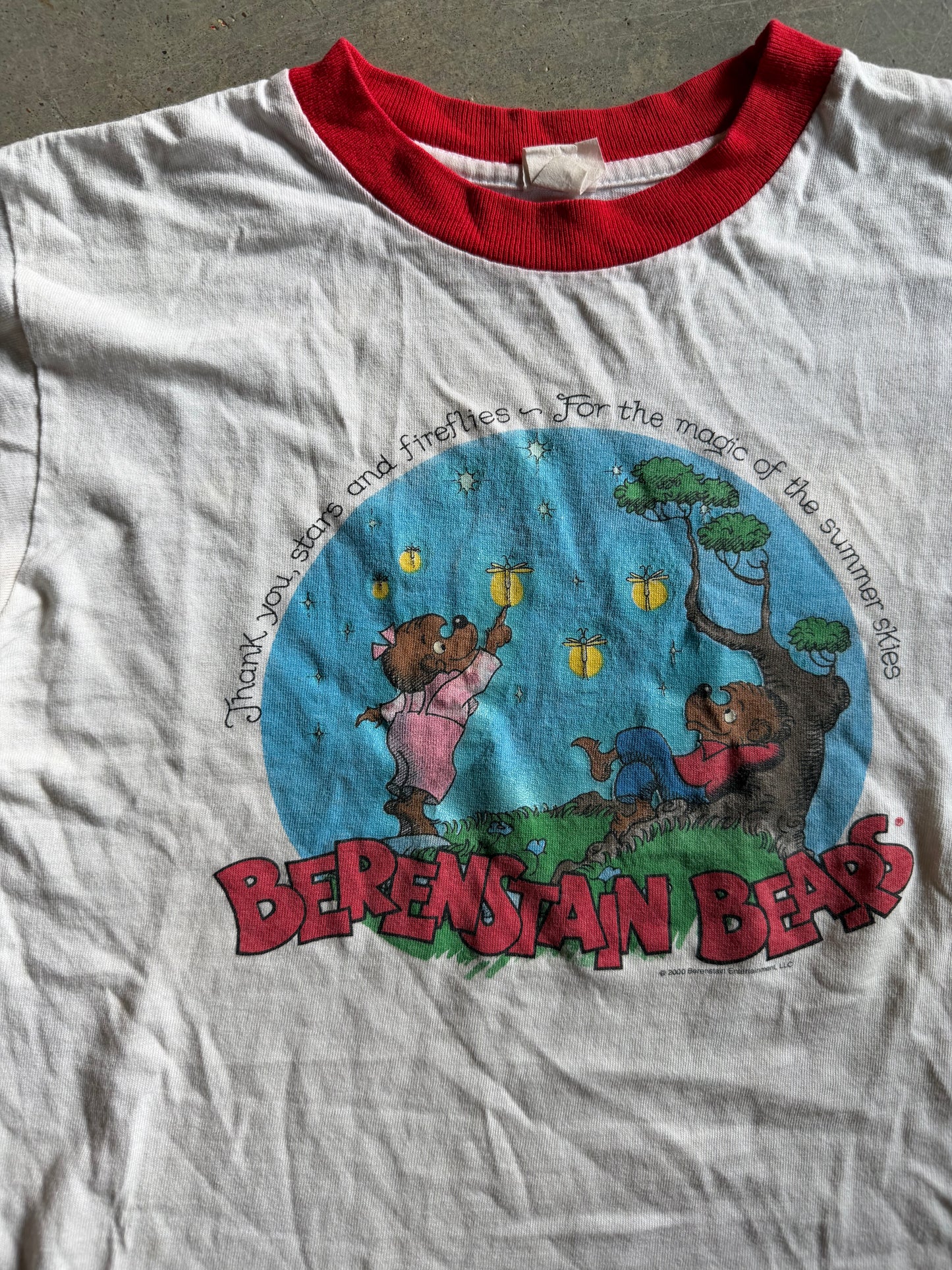 VTG Berenstain Bears Fireflies Baby Tee Sz XS