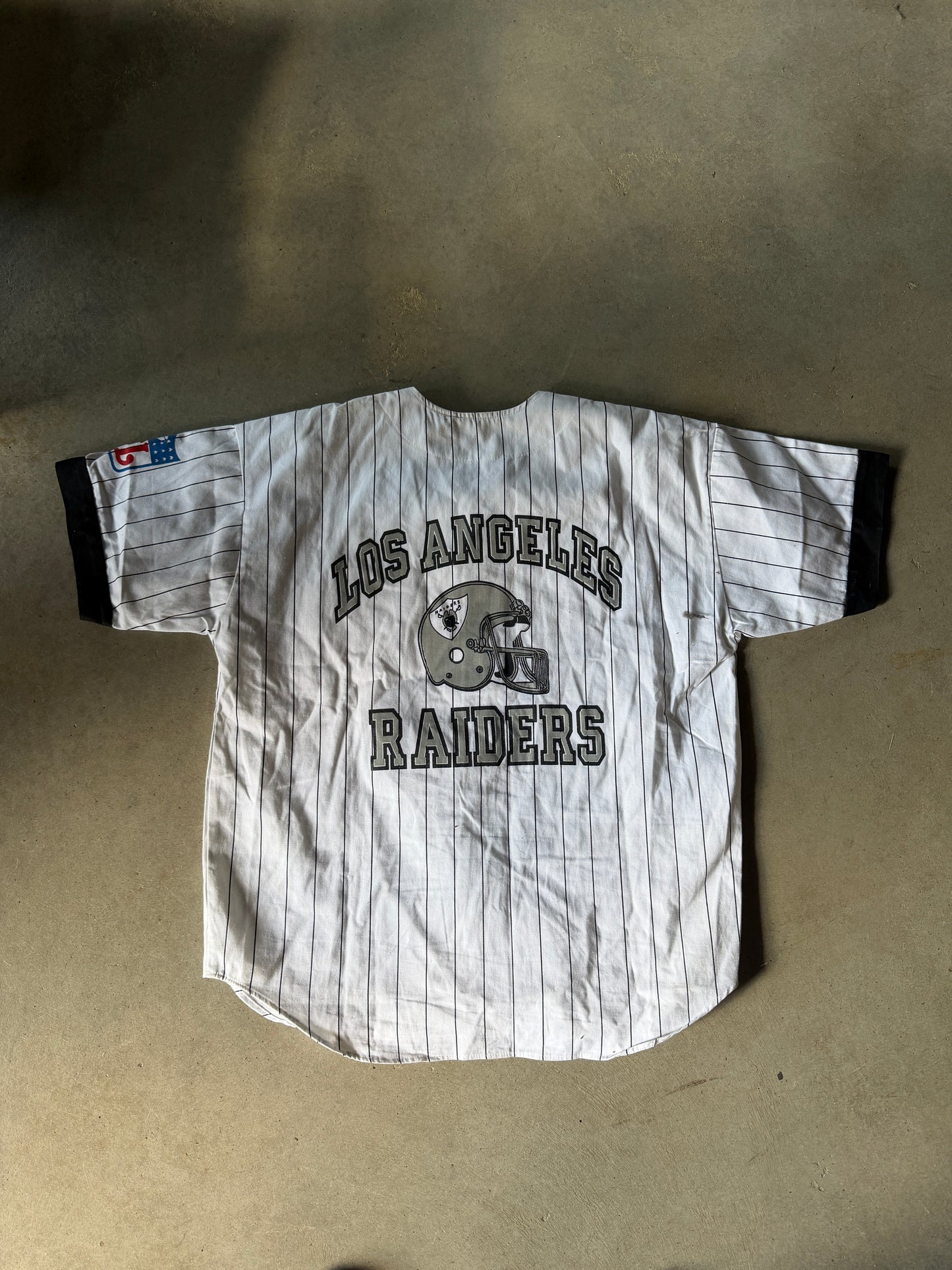 VTG 90s Los Angeles Raiders Baseball Set Sz XL