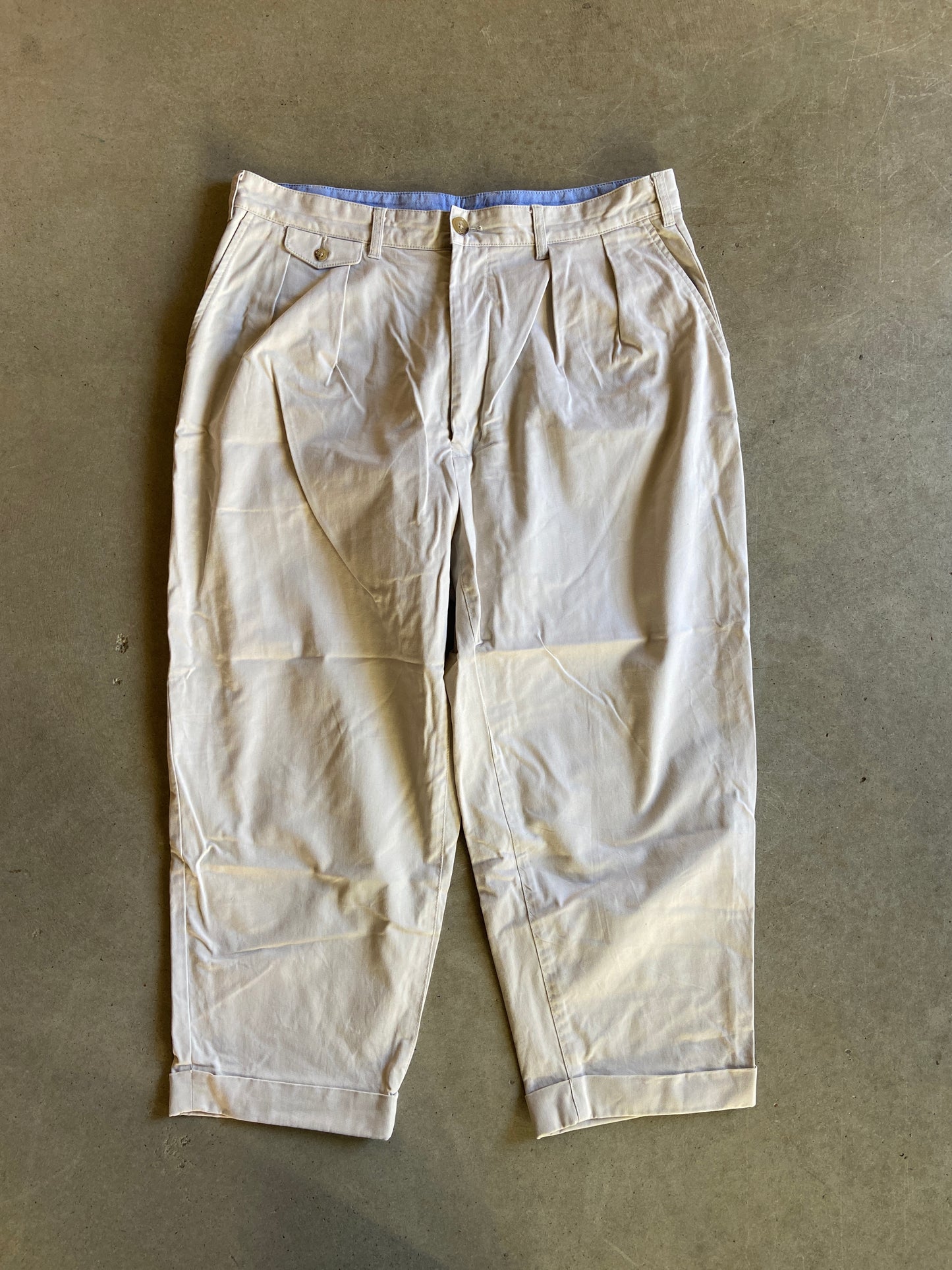 Beams Khaki Baggy Chino Pants Sz 36x25