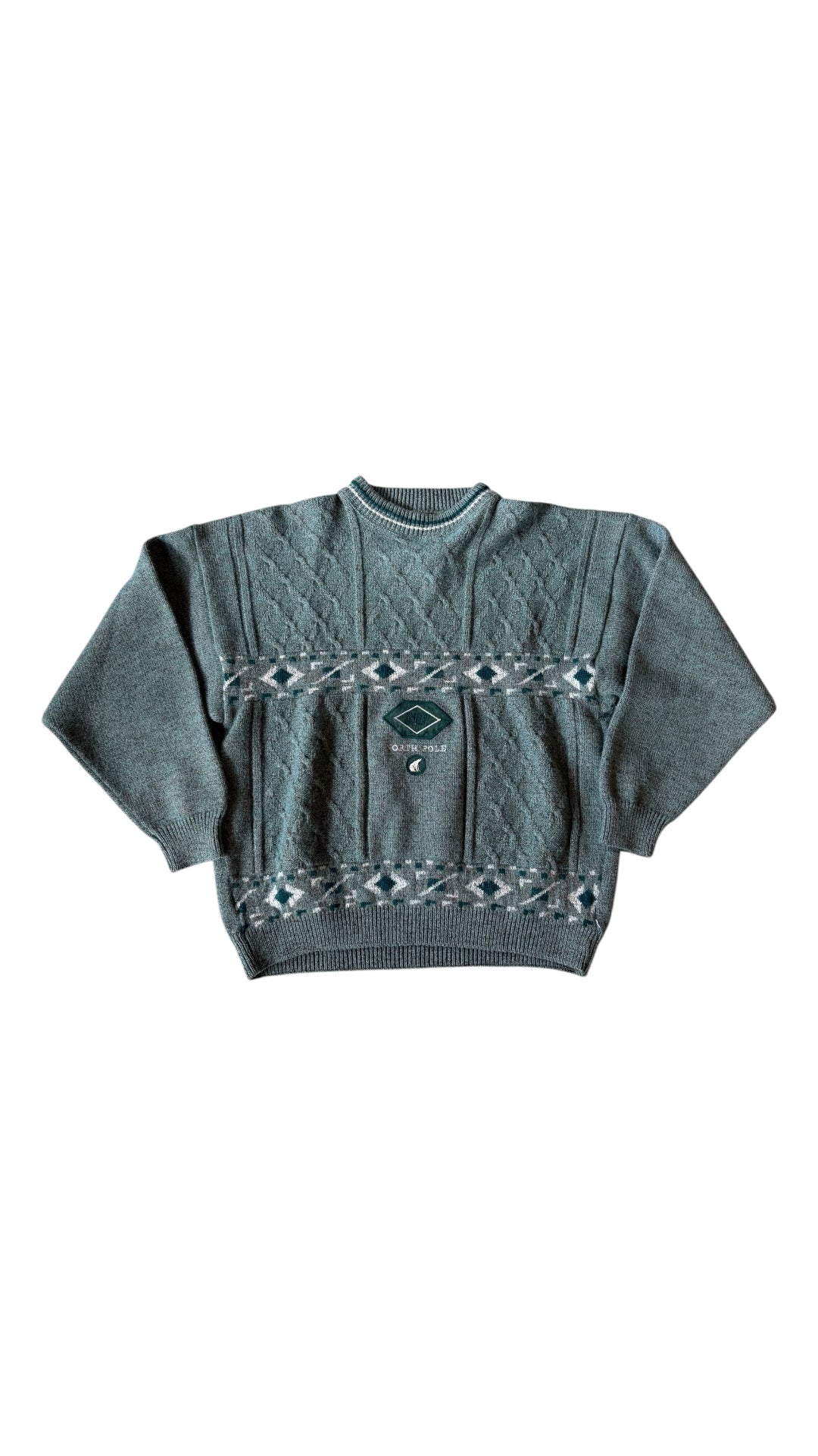 VTG North Pole Made In Italy Wool Blend Sweater Sz L