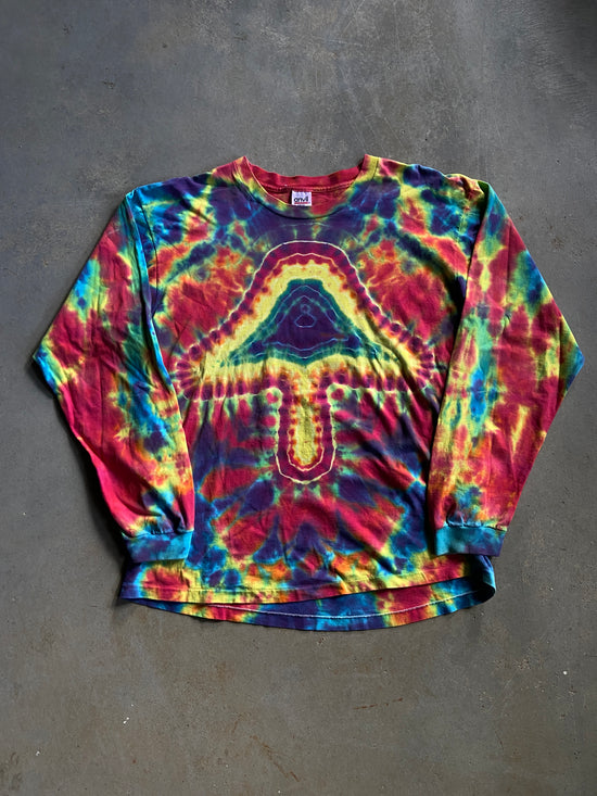 VTG Mushroom Tye Dye LS Tee Sz XL